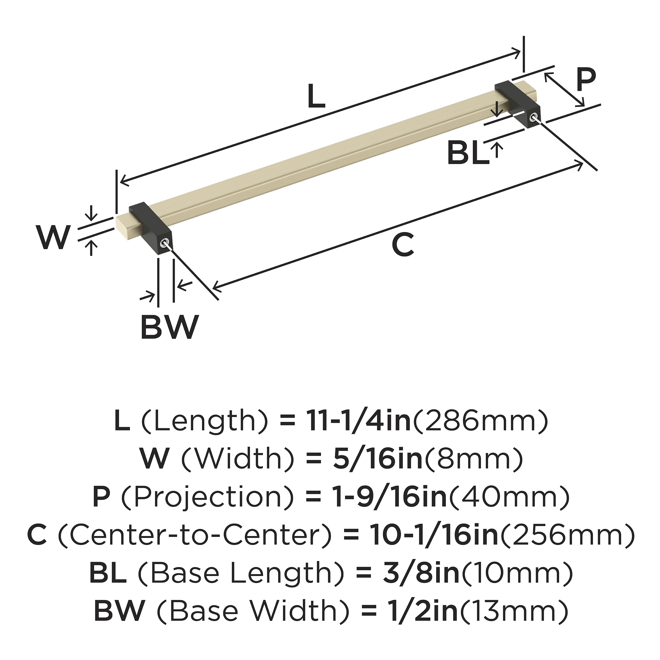 Amerock BP36726BBZMB Cabinet-Pulls - View #4