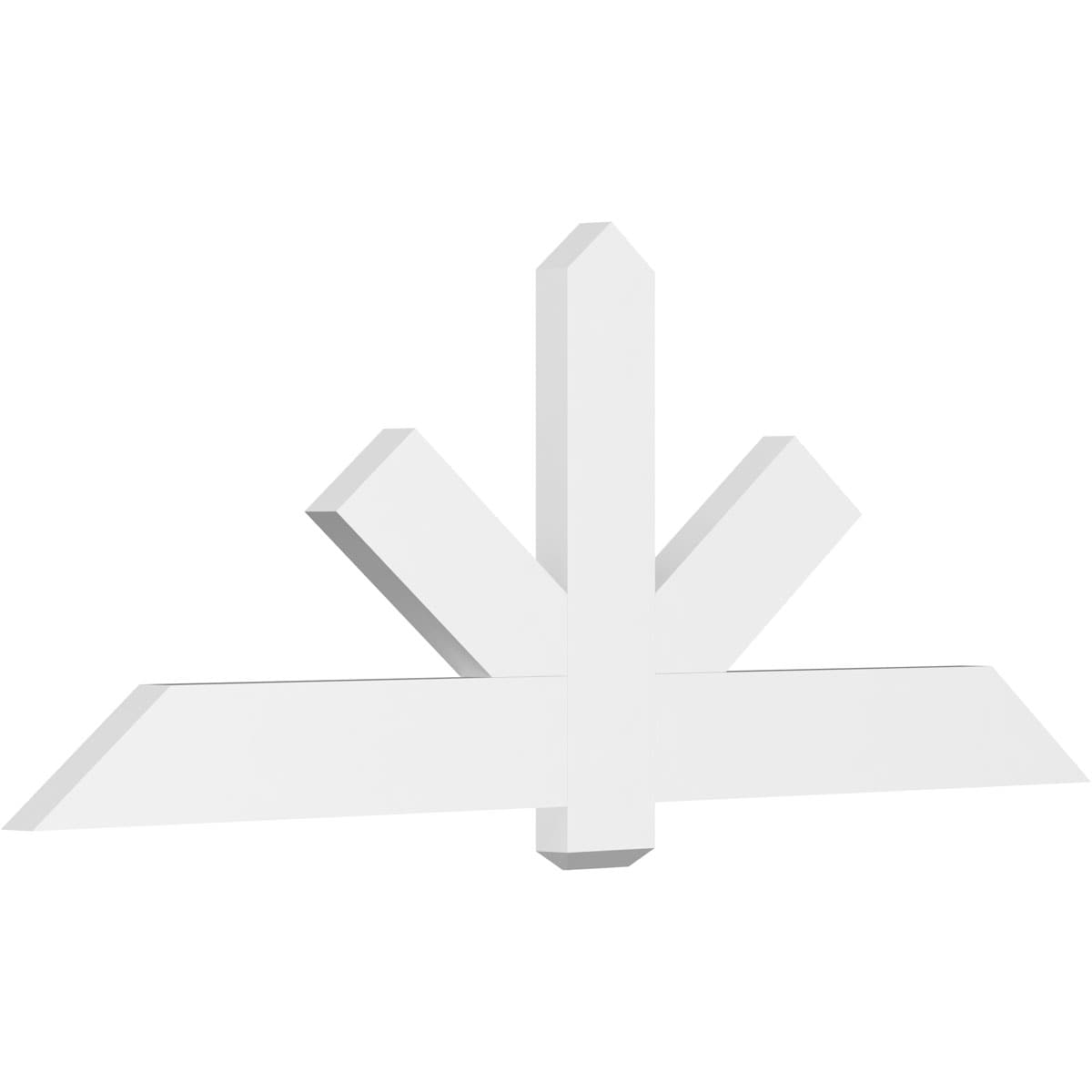 Ekena Millwork GBP072X27X0206KEN00 Kennewick White PVC Gable bracket