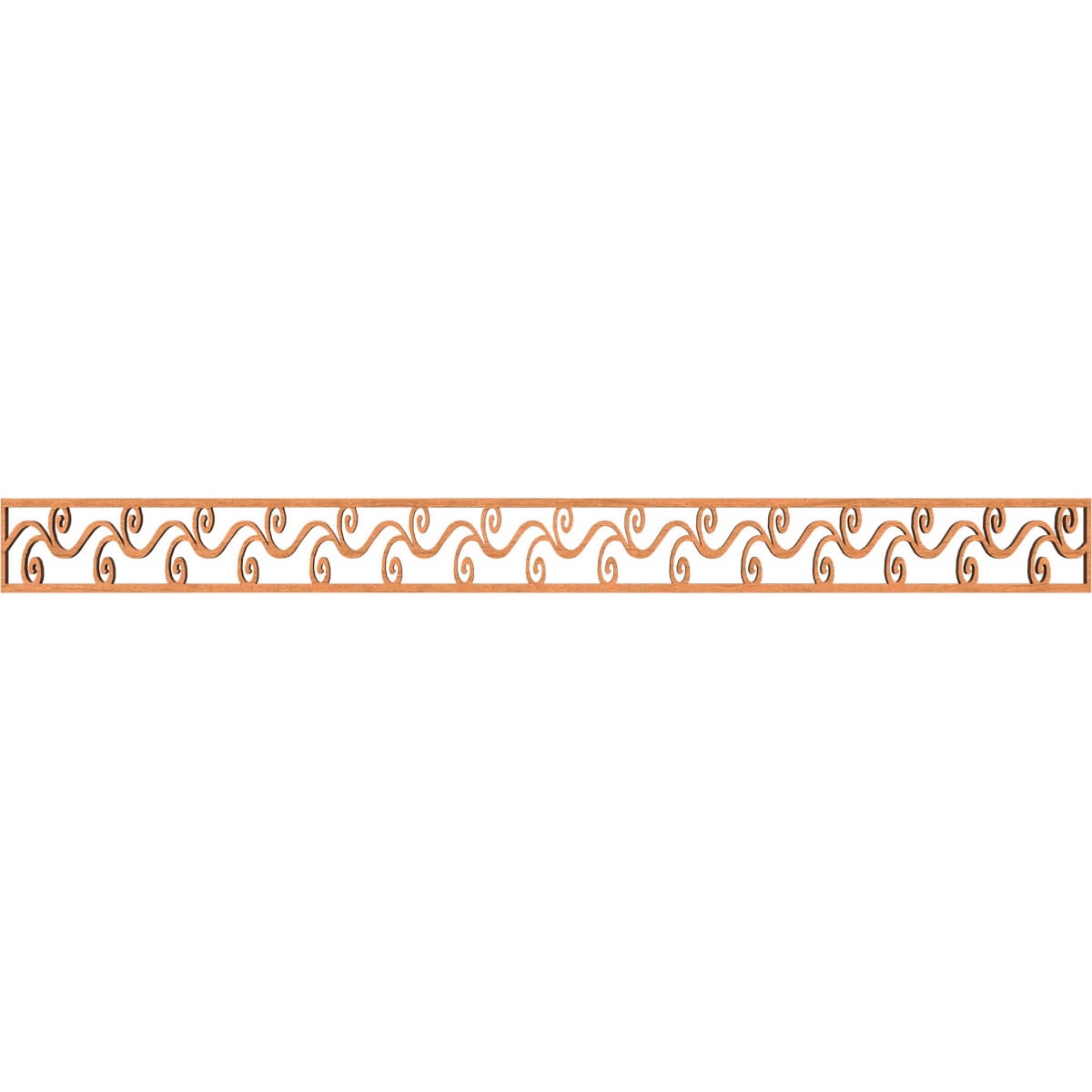 Ekena Millwork MLDB04X46TILCH Tilden Fretwork Flat Trim 4-in x 3.87-ft Cherry Brown Unfinished 2156291 Pierced Wall Panel Moulding