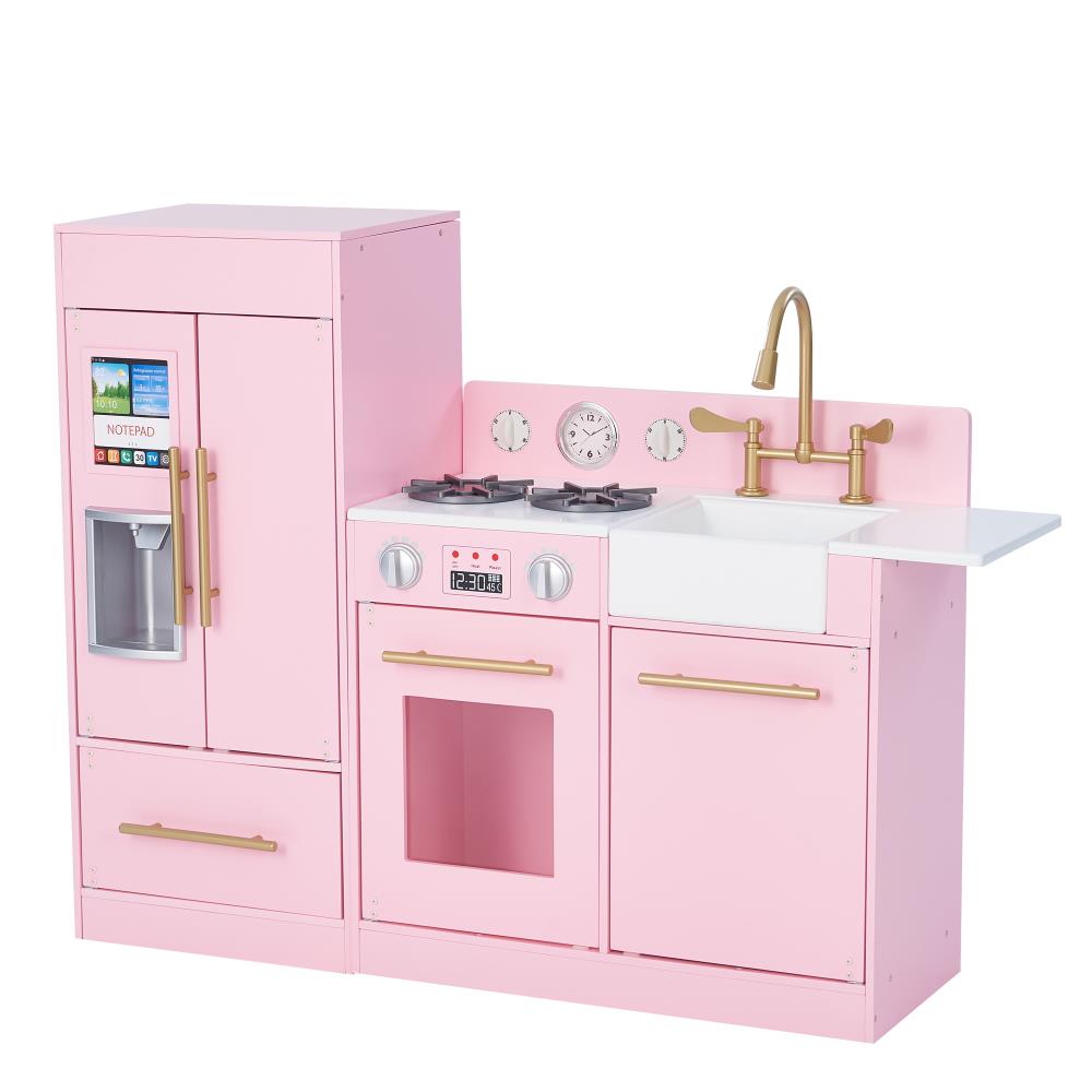KidKraft Vintage Wooden Play Kitchen with Pretend Ice Maker and Play Phone,  Pink, Gift for Ages 3+ - Amazing Bargains USA - Buffalo, NY