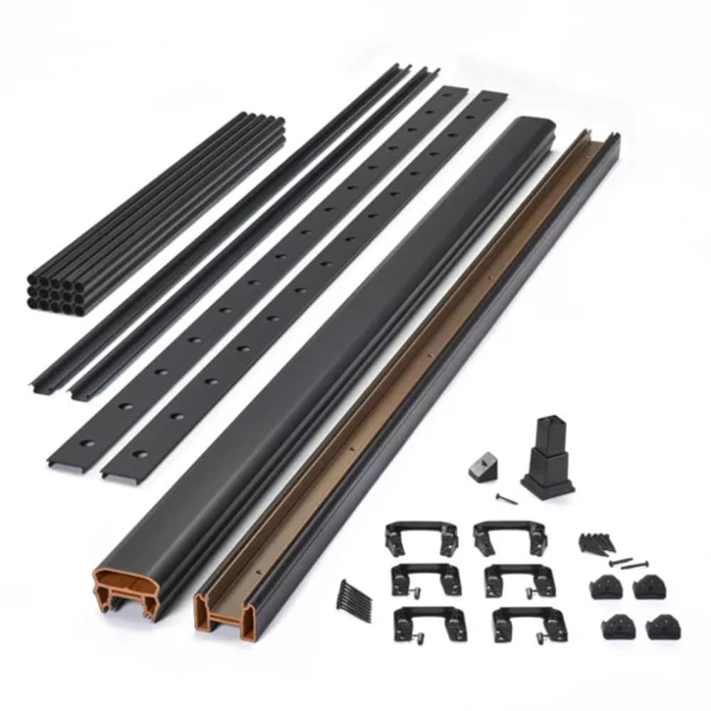 Trex BKRD0636HRKFS Transcend 6-ft x 36-in Charcoal Black Composite Deck Rail Kit