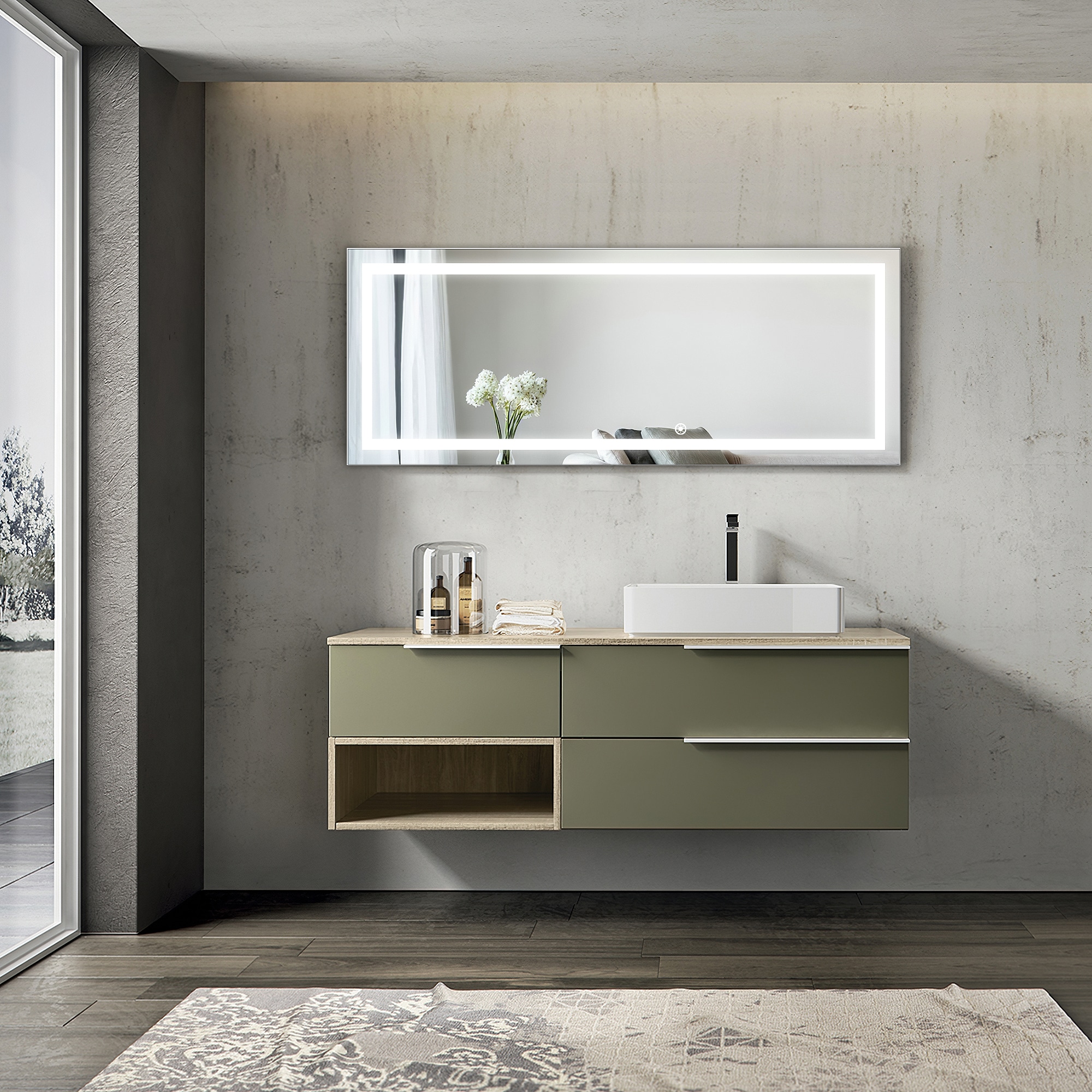 Dovelina LS-A-MR03021 Framed-Bath-Mirrors - View #2