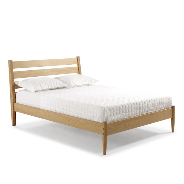 Scandinavian Oak Queen Platform Bed, Scandinavian Platform Bed King Size
