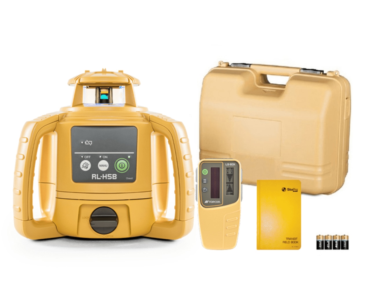 Topcon 327073-BOOK RL-H5B Leveling Horizontal Rotary Laser w/LS-80X Laser Receiver and Bonus Field Book- 1021200-73