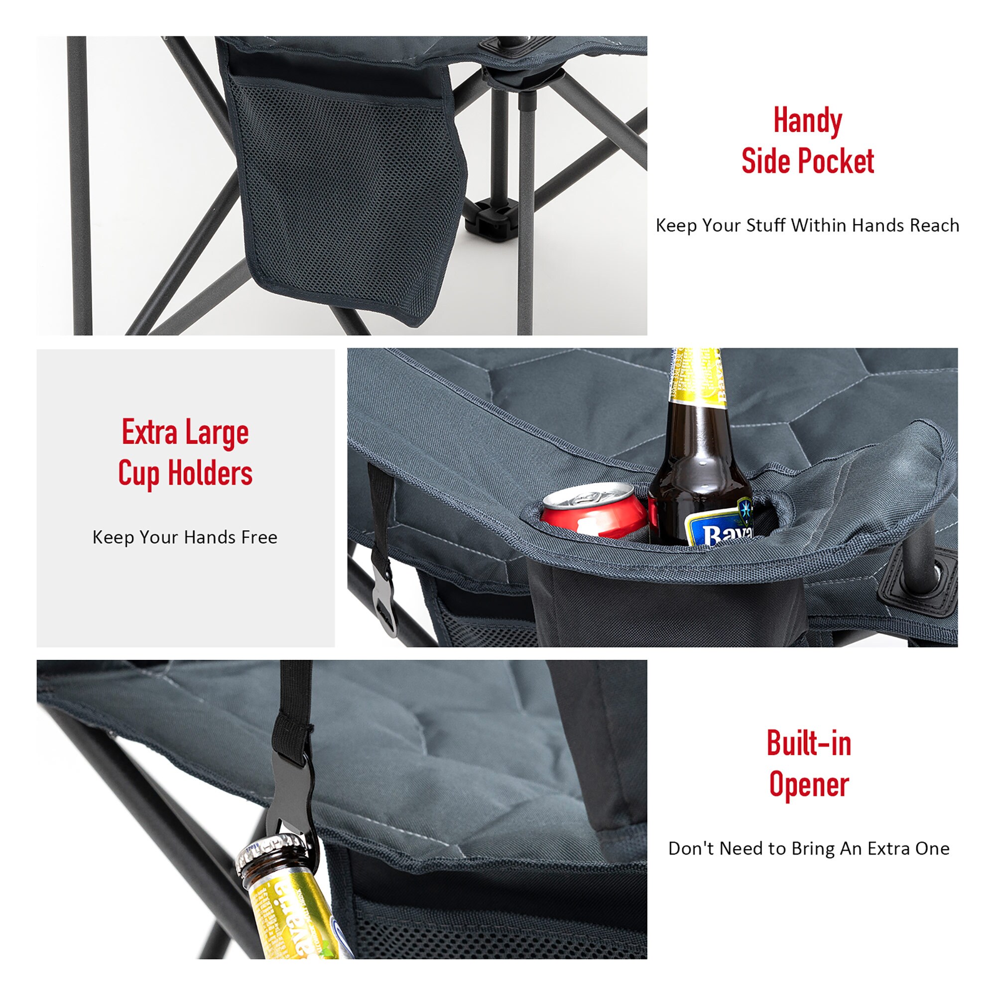 Clihome CL-CCAC2002EGY1 Beach-Camping-Chairs - View #5