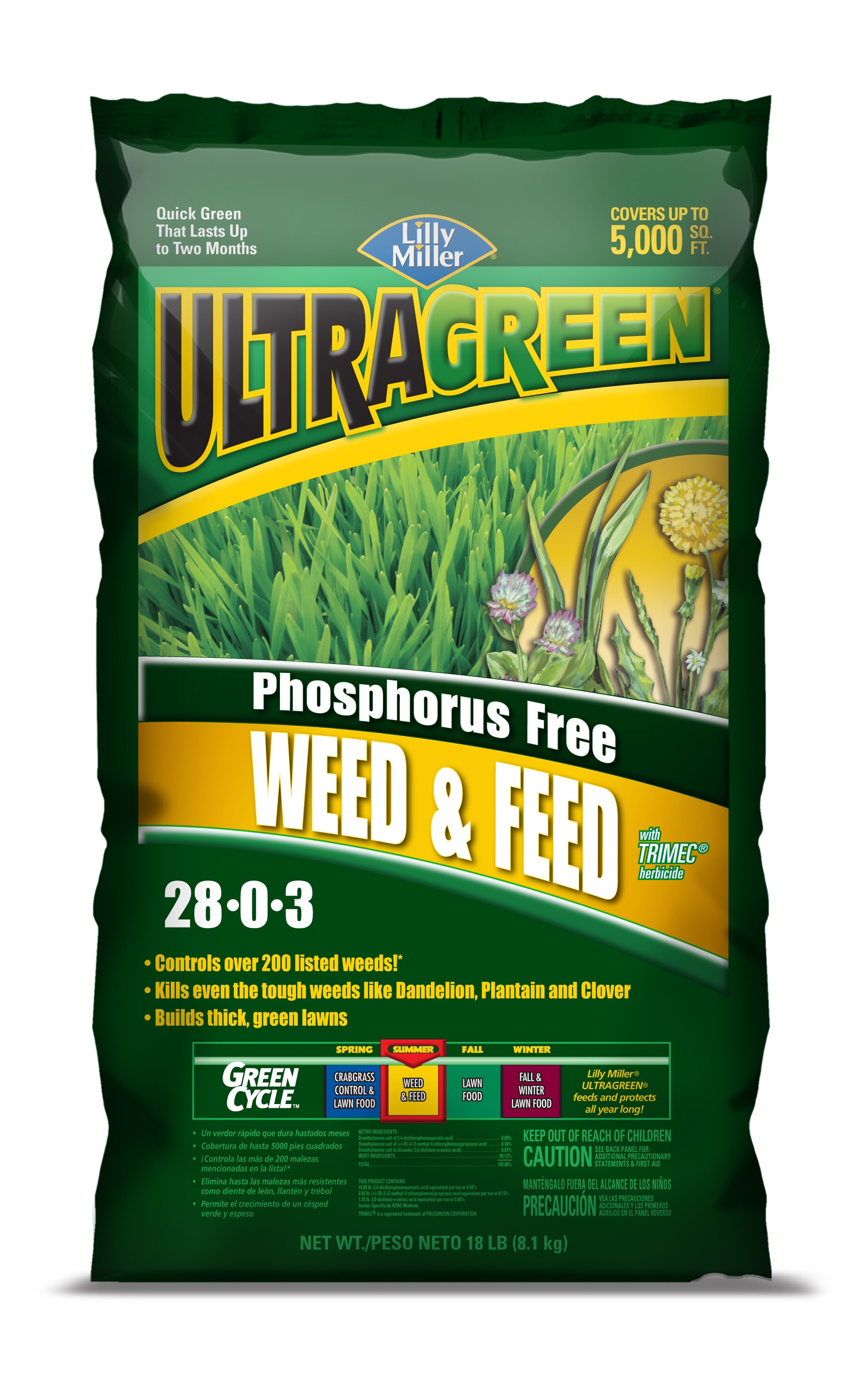 Ultragreen Ultragreen Weed and Feed 5000-sq ft 28-0-3 Fertilizer at ...