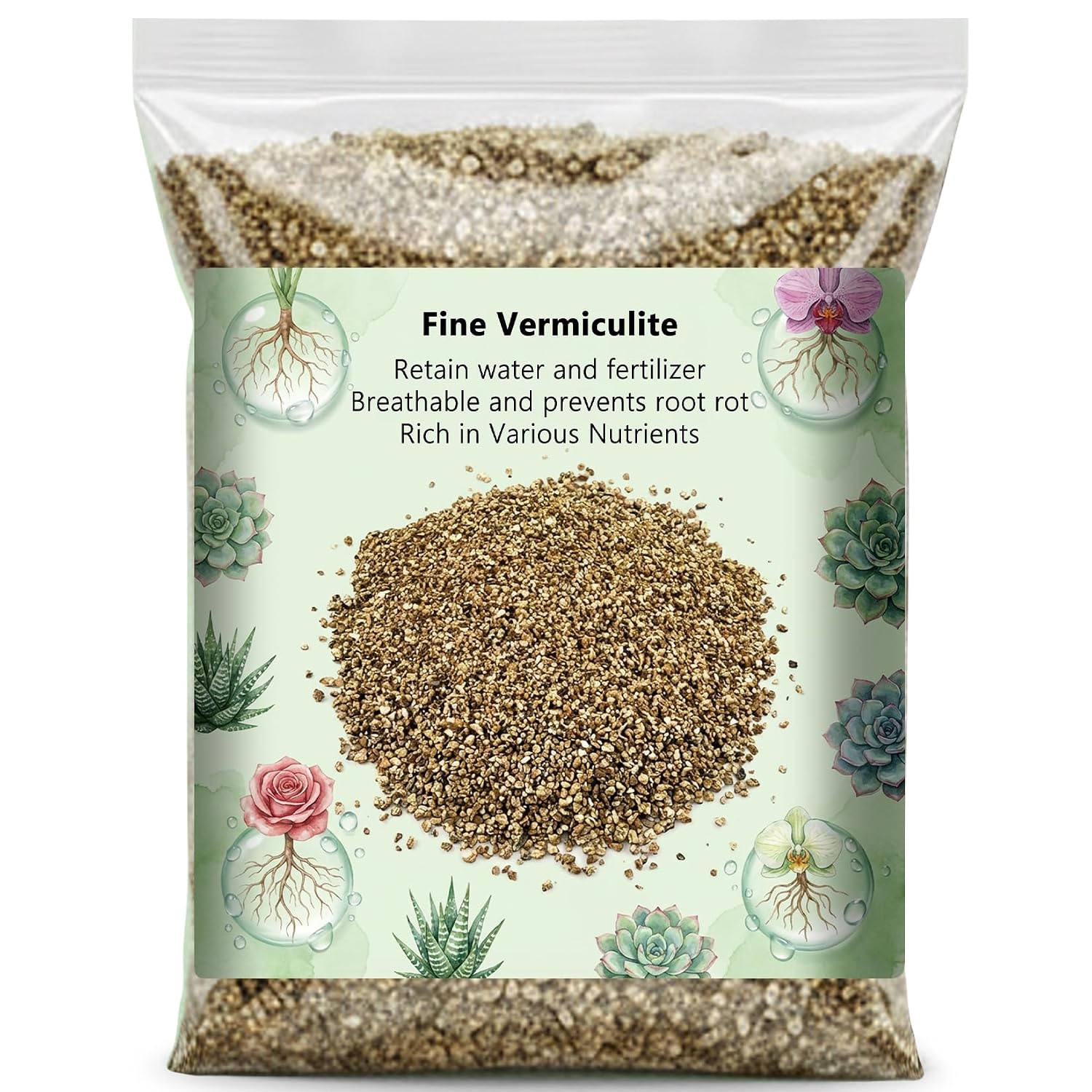 CJGQ - 14.6 oz Fine Horticultural Vermiculite Soil Amendment 3-6mm Grade for Seed Starting Pottin...