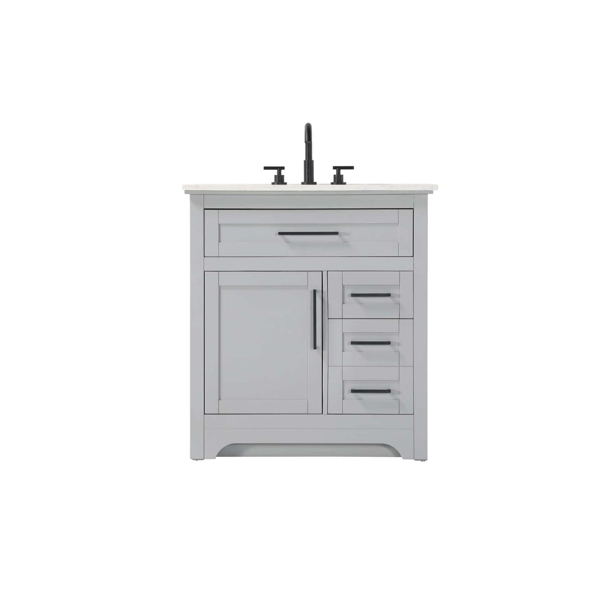 Simply Living Home Redford 32 inch Single Bathroom Vanity with Backsplash in Grey
