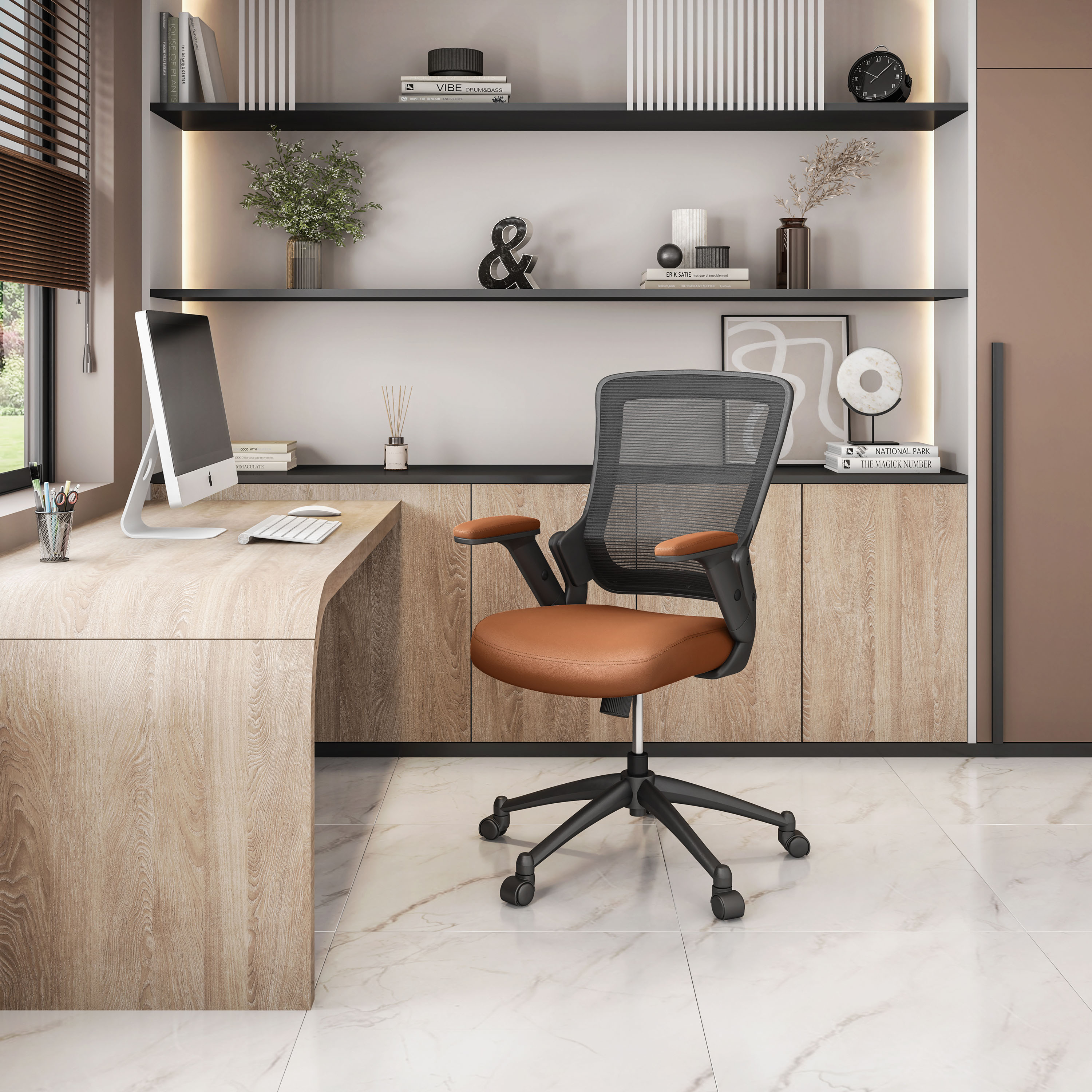 Techni Mobili RTA-8030-BRN Office-Chairs - View #2
