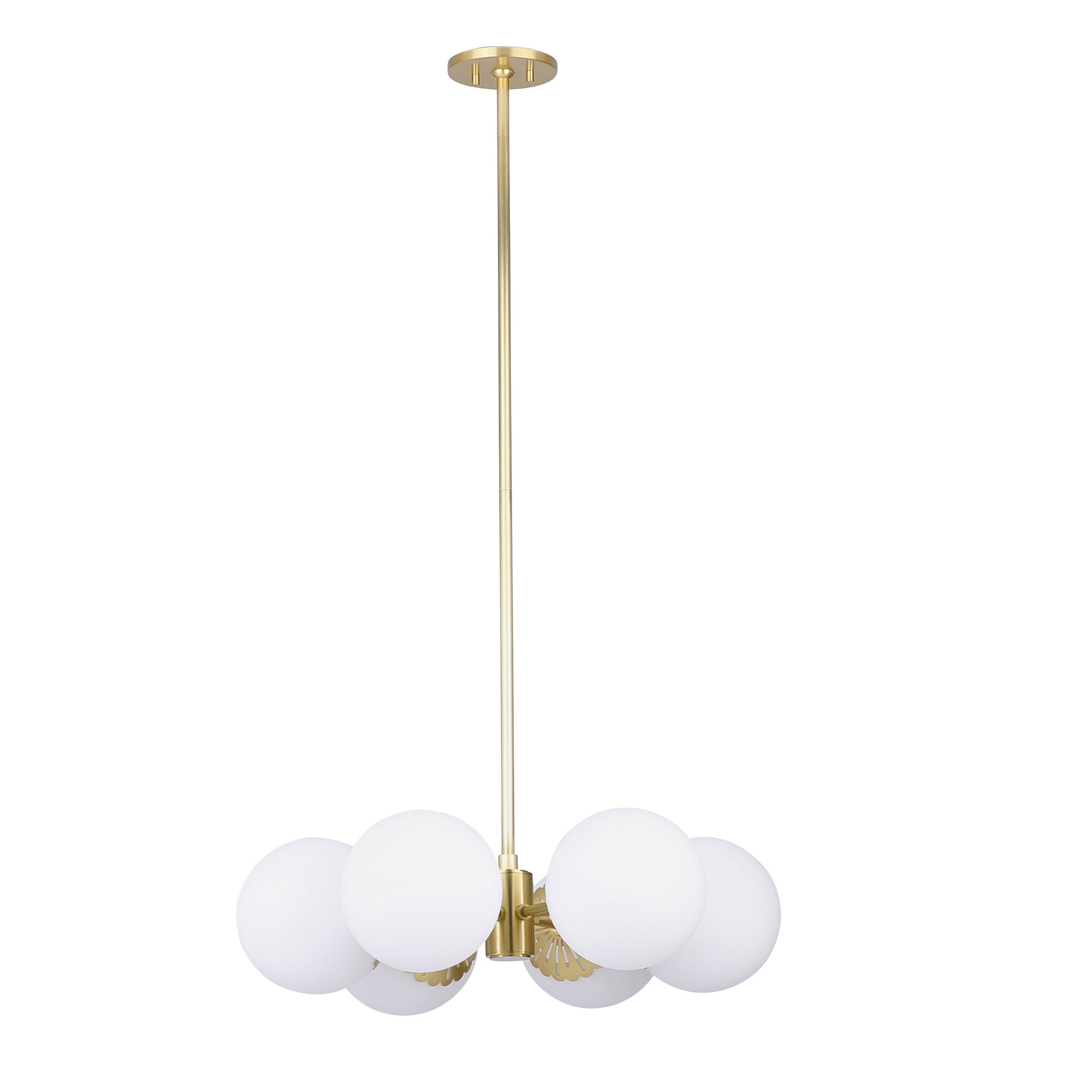 Mitzi by Hudson Valley Lighting Paige 6-Light Aged Brass Transitional Dry  Rated Chandelier in the Chandeliers department at