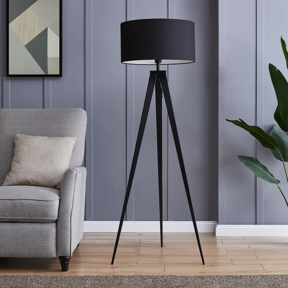 Boston Loft Furnishings Nacmod 60-in Black Shaded Floor Lamp in the ...