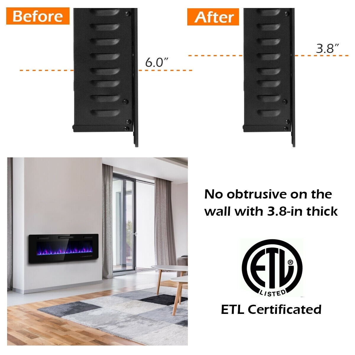 Clihome CWCH-EPA24705 Electric-Fireplaces - View #7