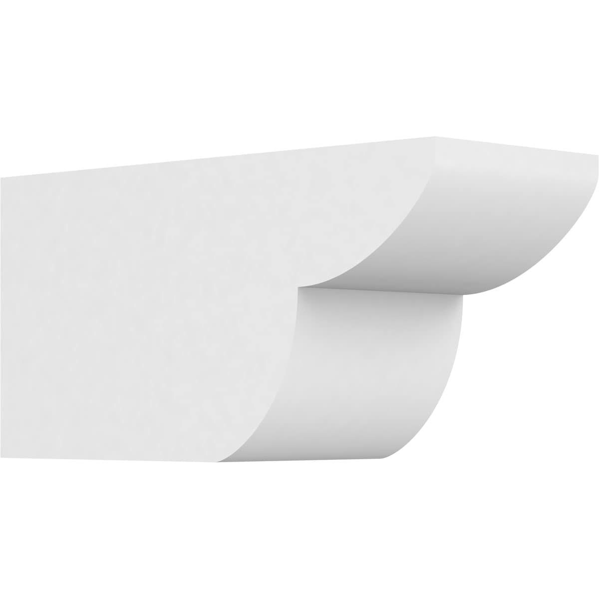 Ekena Millwork RFTP05X06X12CRE Standard Crestline 5-in X 6-in X 12-in White PVC Rafter Tail