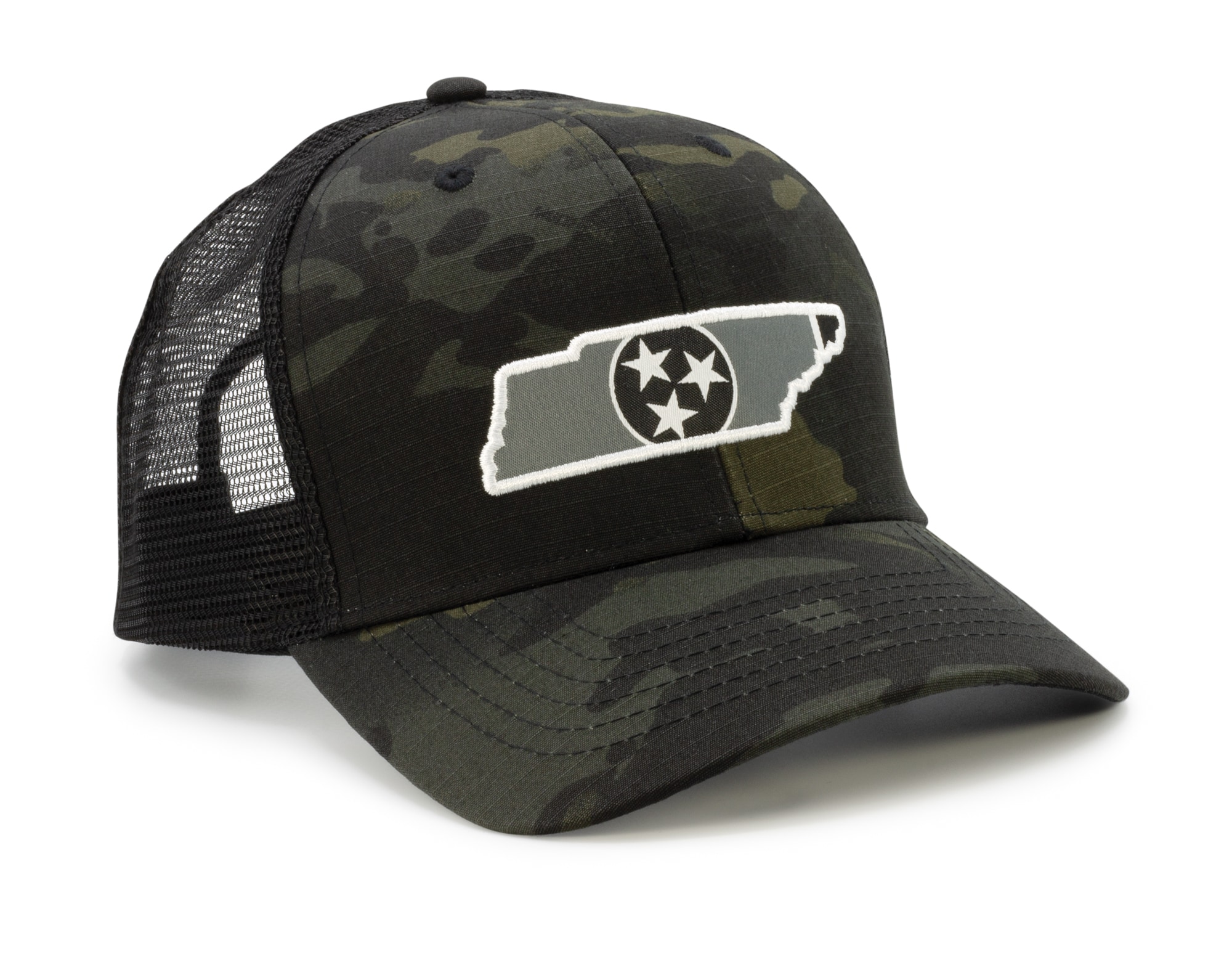 Infinity Brands Men's Black Camo/Black 70/30 Cotton/Poly Baseball Cap in  the Hats department at