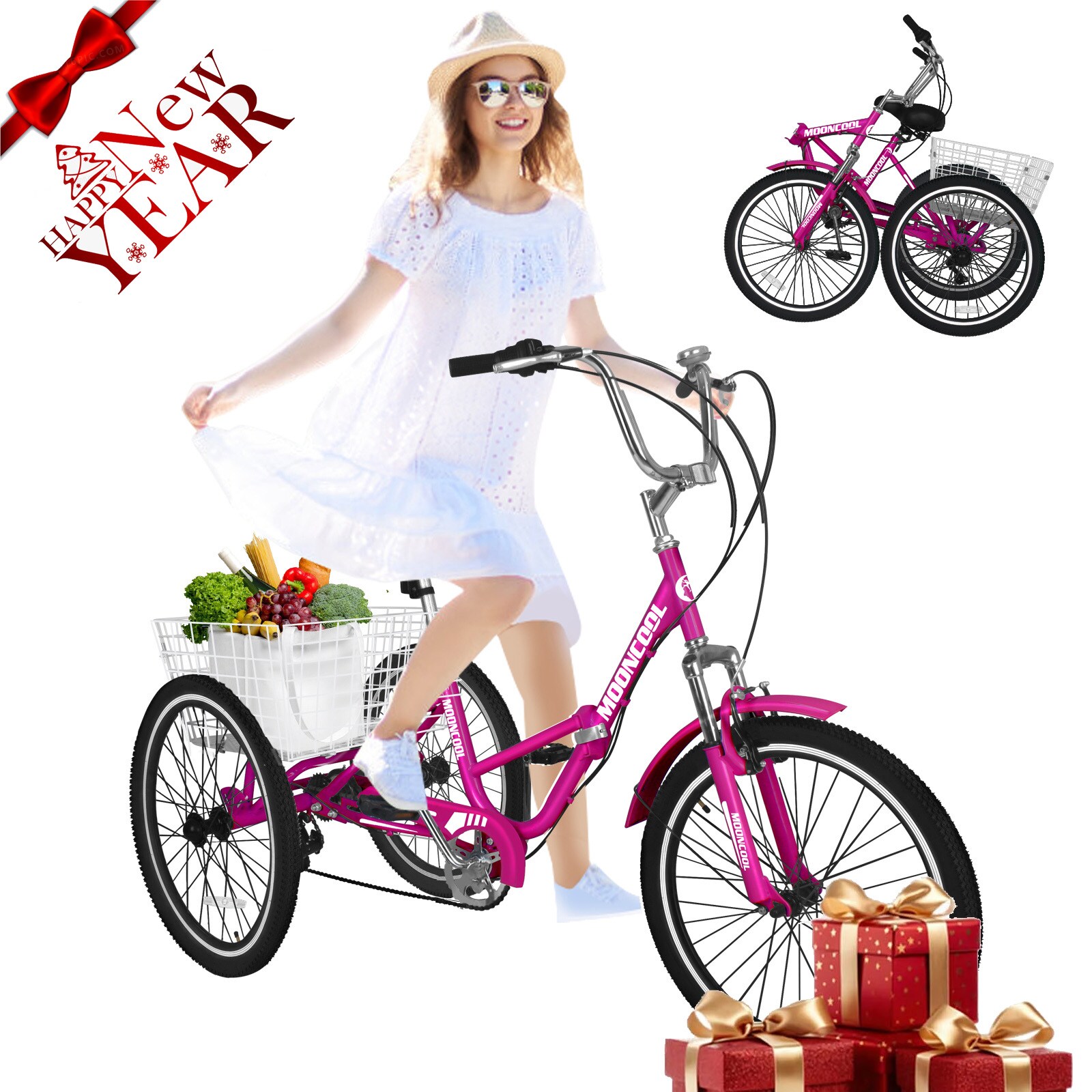 Esazn M-P24ZD-MHLYU 24-in Adult unisex Tricycle