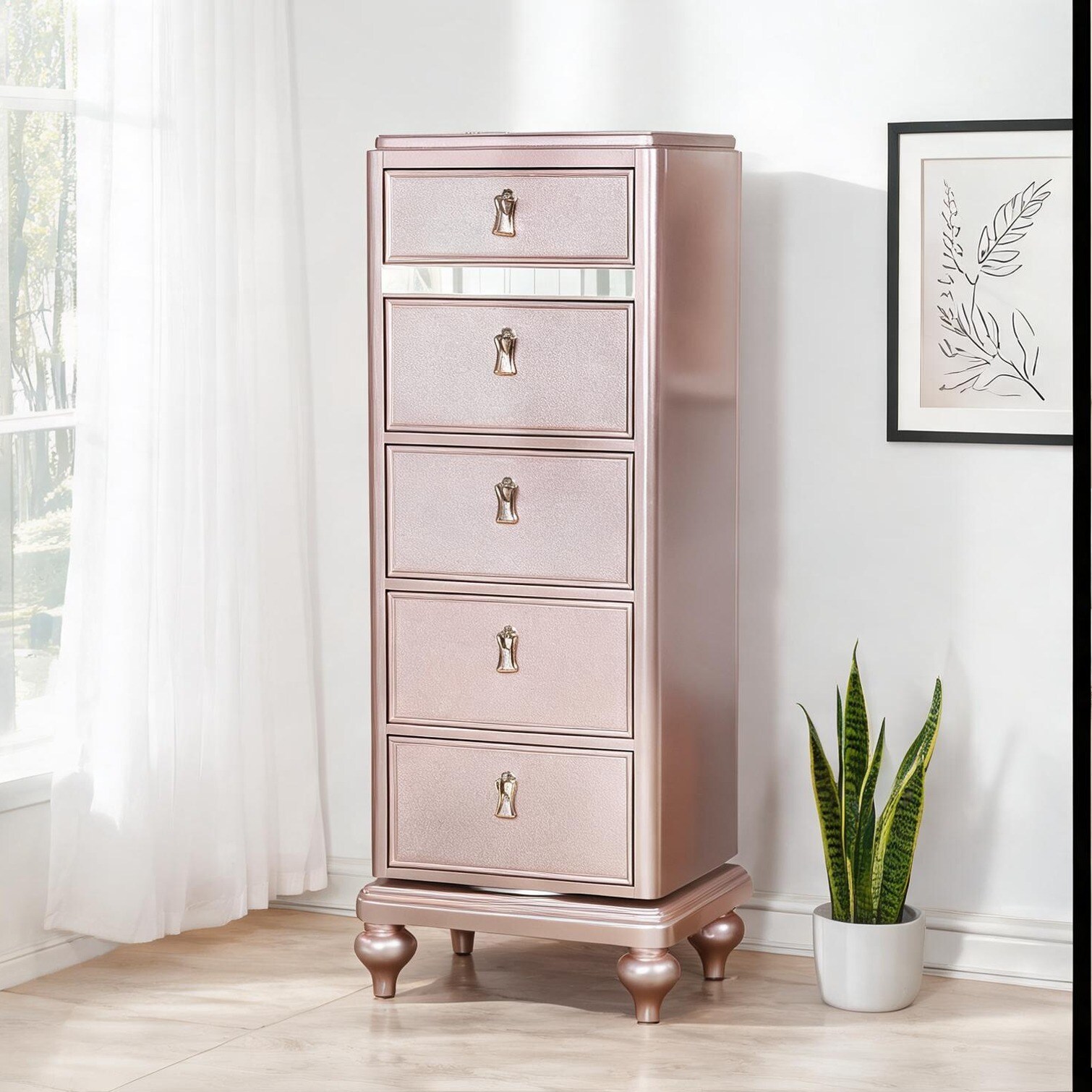 mirrored dresser with gold trim SUNCREAT Swivel Chest Mirror in Finish Contemporary 57.5-Inch Solid Wood Combo Dresser for Bedroom 2 Drawers in the Dressers department at subidaspring-26-planning