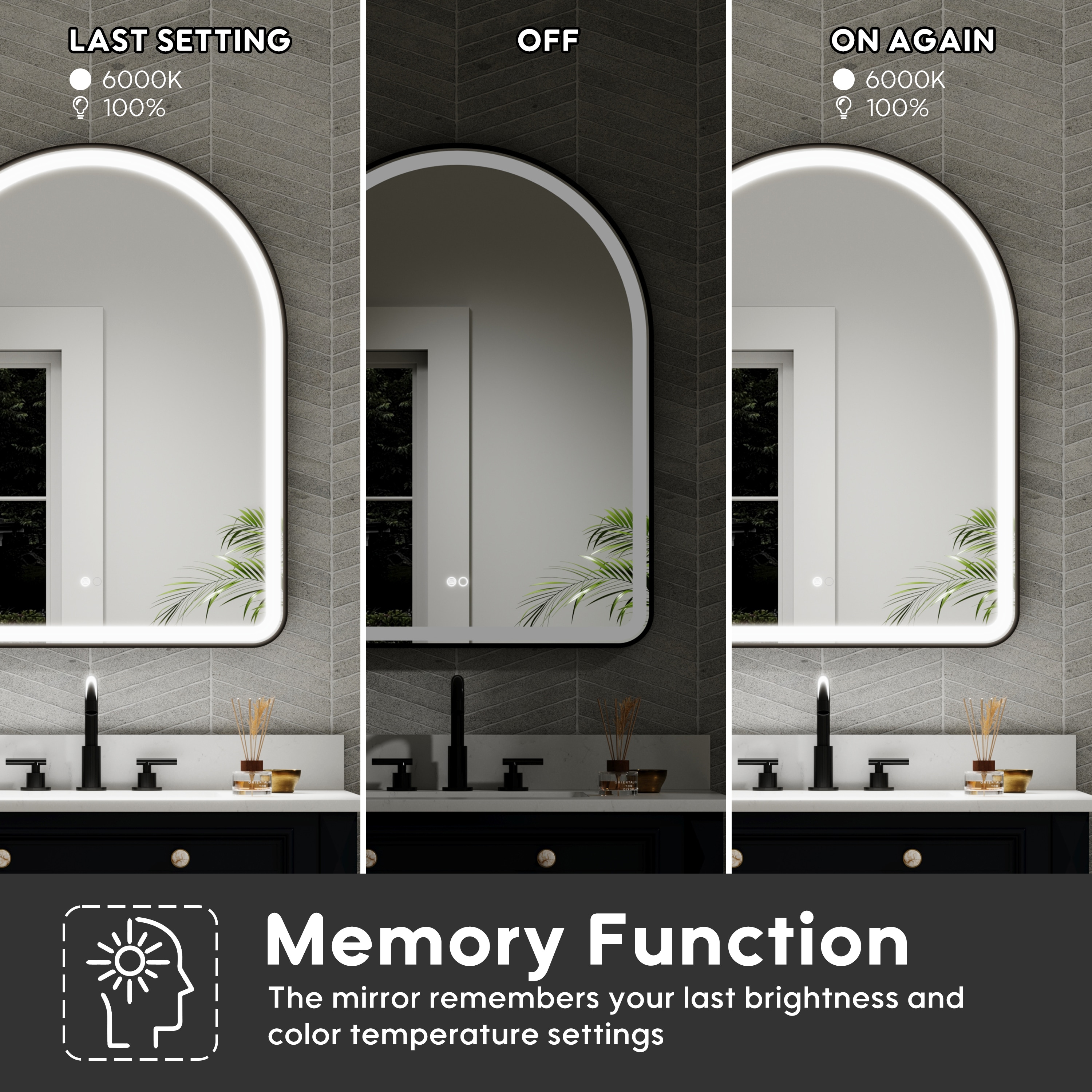 WELLFOR GIZBRX06Q Framed-Bath-Mirrors - View #7
