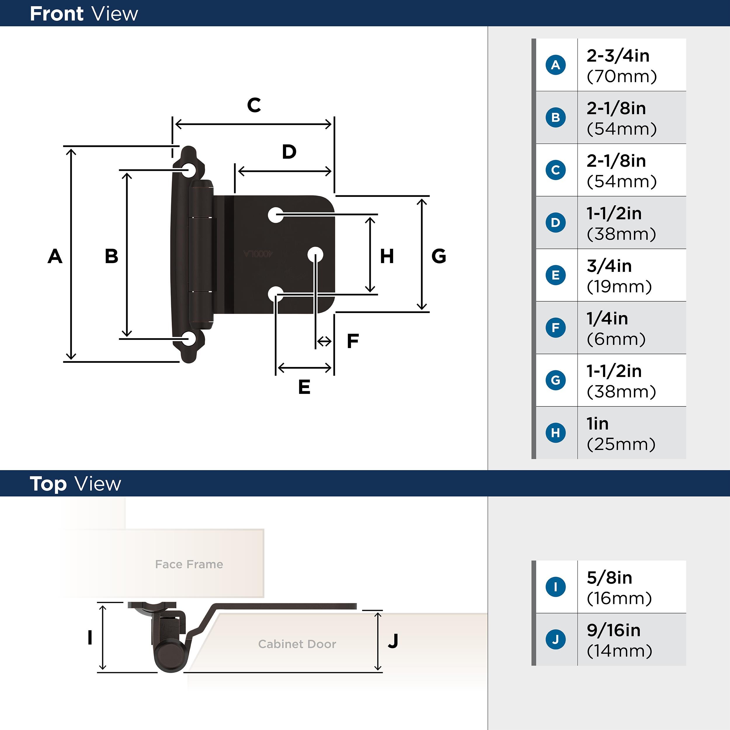 Amerock BPR7630ORB Cabinet-Hinges - View #3