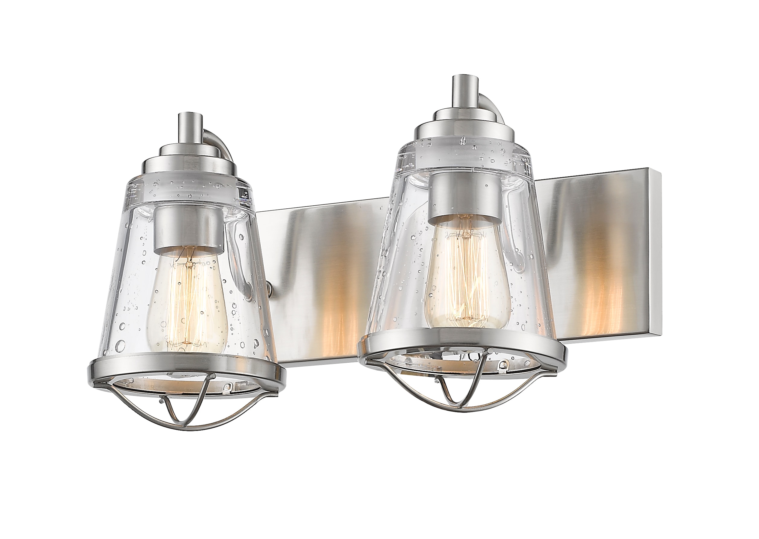 Z-Lite 444-2V-BN Mariner 16-in 2 -Light Brushed Nickel Coastal Vanity light