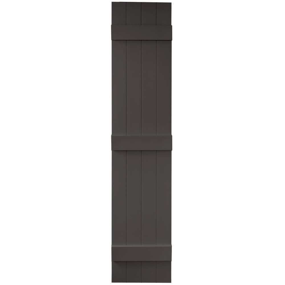 Vantage V6831467018 13.875-in W x 66.875-in H Charcoal Board and batten Exterior Shutters ( 1 -Pack )