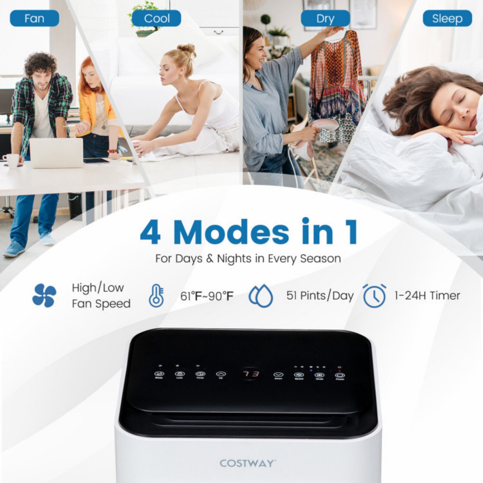LUCKY ONE LO-FP10261USBK Portable-Air-Conditioners - View #6