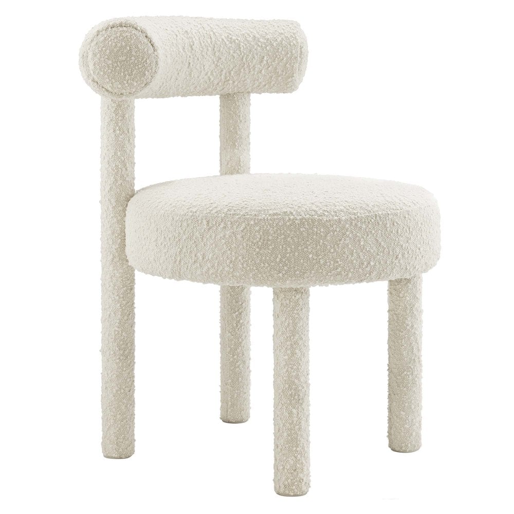 Modway - Toulouse Boucle Fabric Dining Chair in Ivory