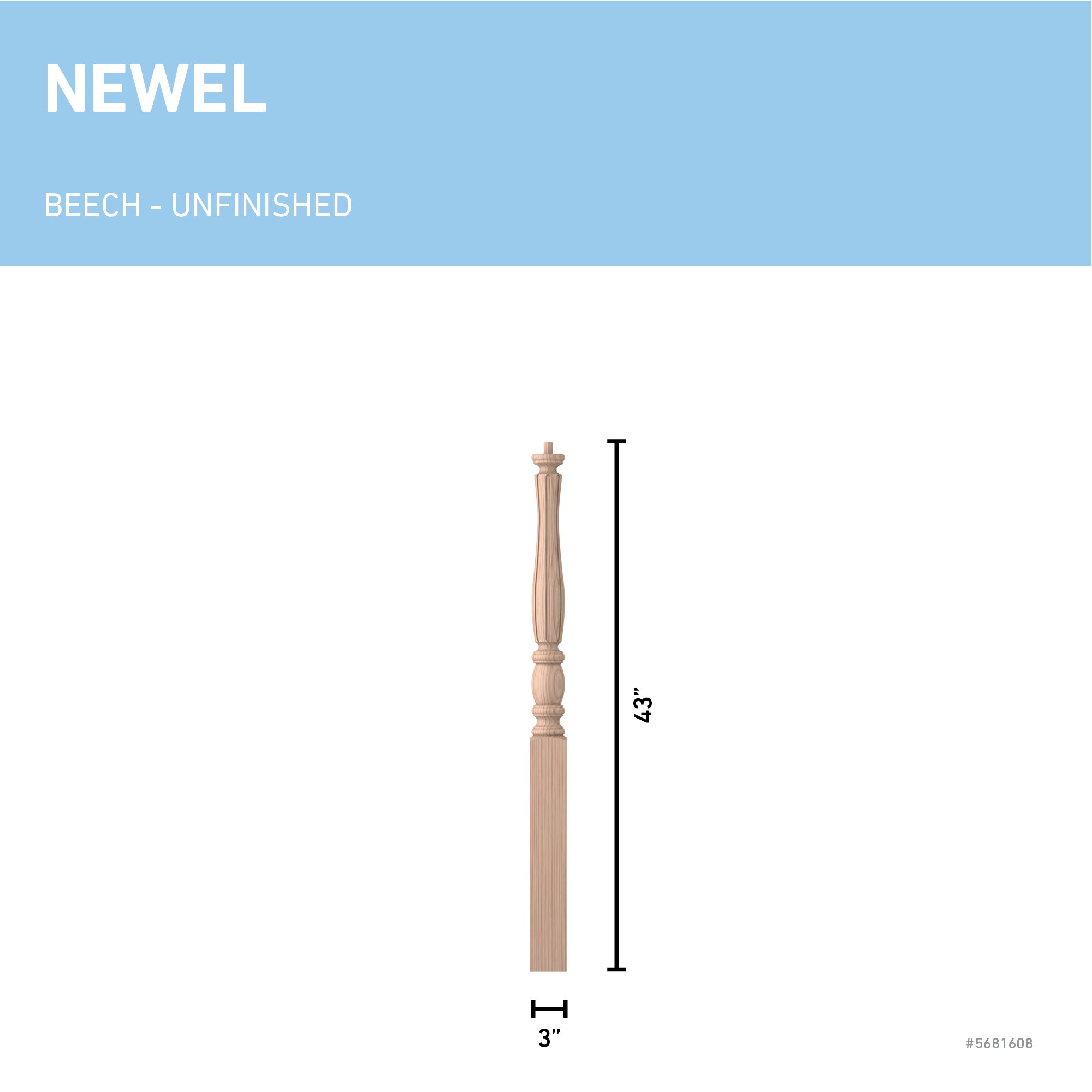 L.J. Smith Stair Systems LJF-3210-B Interior-Stairpart-Newel-Posts - View #3