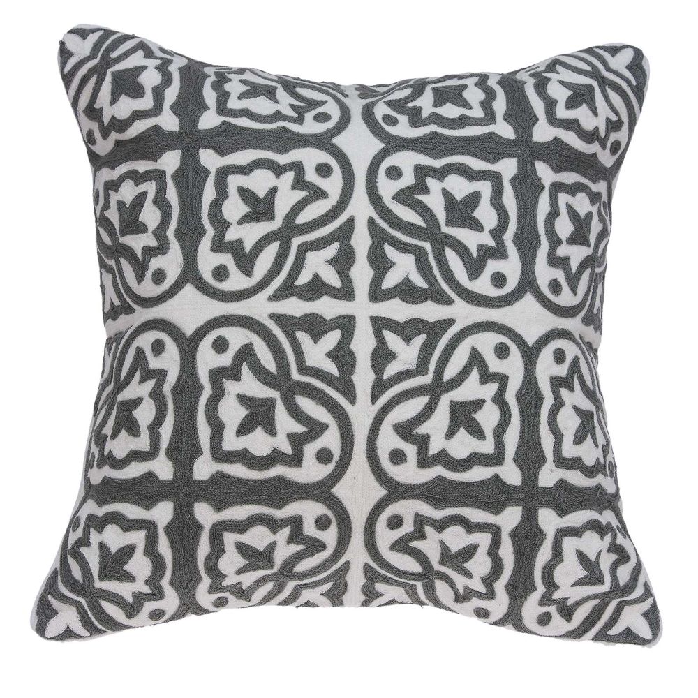 HomeRoots 333966 Jordan Gray Standard Cotton Pillow Case