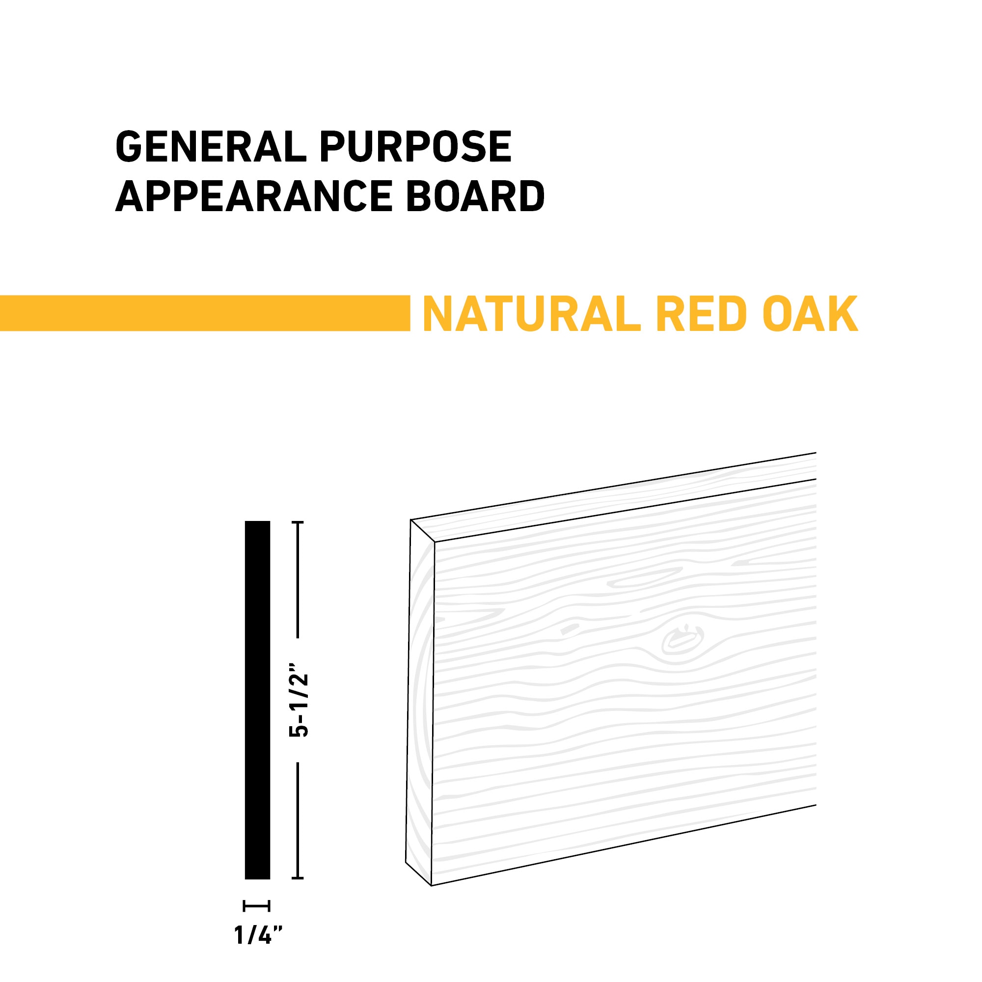 Ornamental Mouldings BRDNAT 1-4X6X4ROAK Appearance-Boards - View #2