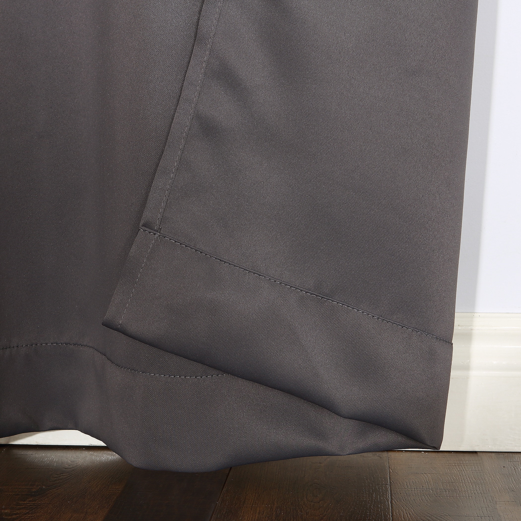 Charcoal Blackout Energy Efficient Grommet Curtain Panel