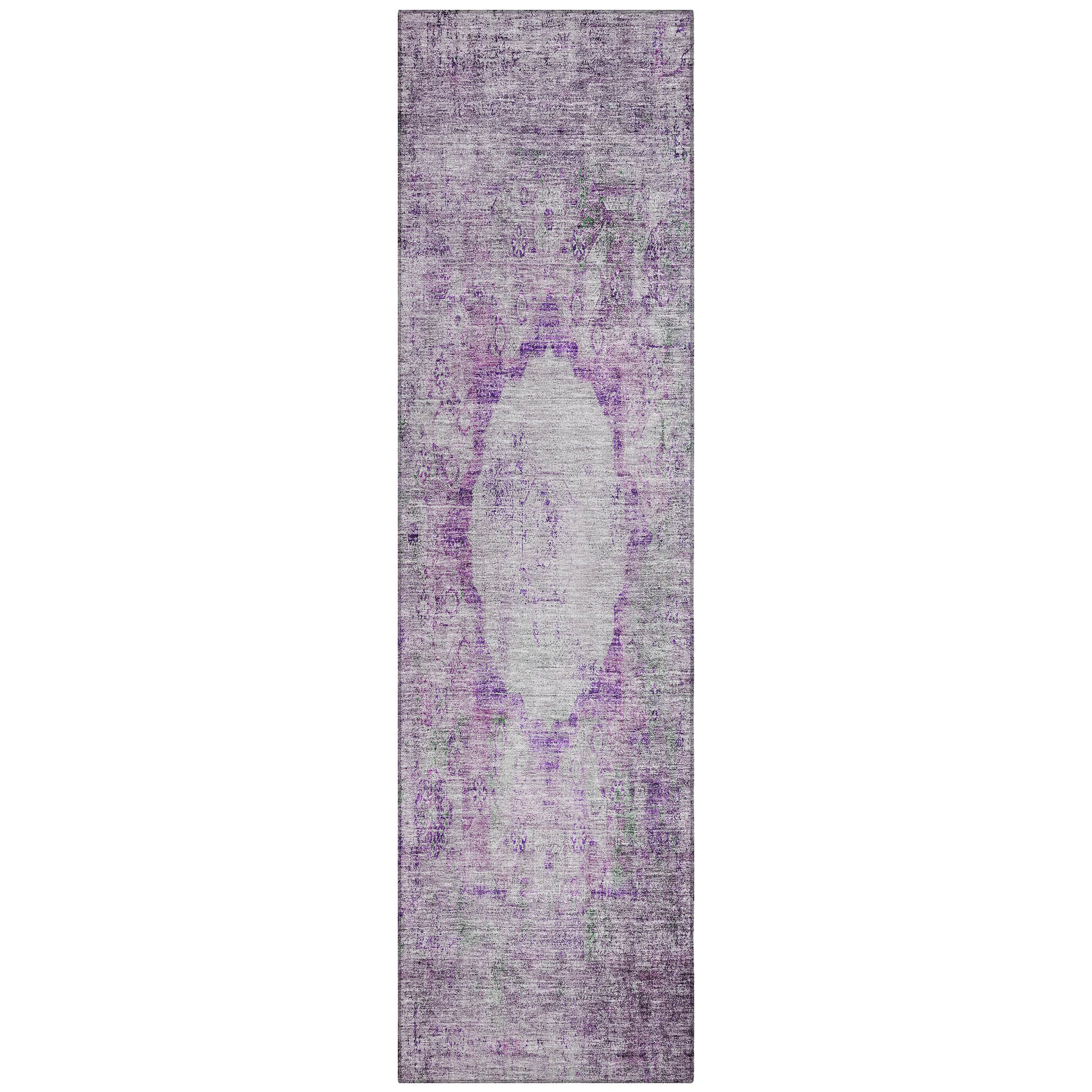 Addison Rugs ACN675PP2X8 Chantille ACN675PP 2 x 7 (ft) Polyester Purple Rectangular Indoor/Outdoor Geometric Machine washable Runner rug