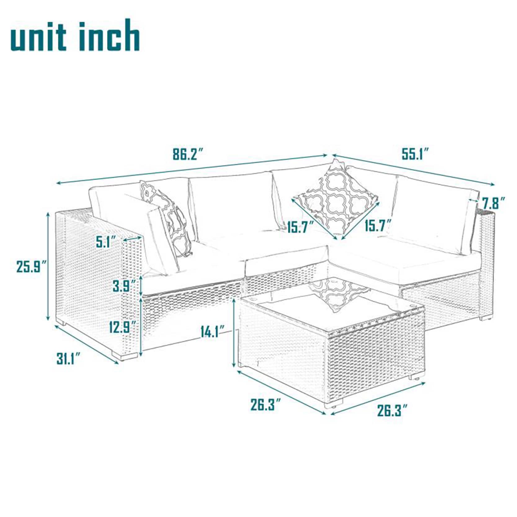 Afoxsos LSSA11OT029 Patio-Conversation-Sets - View #2