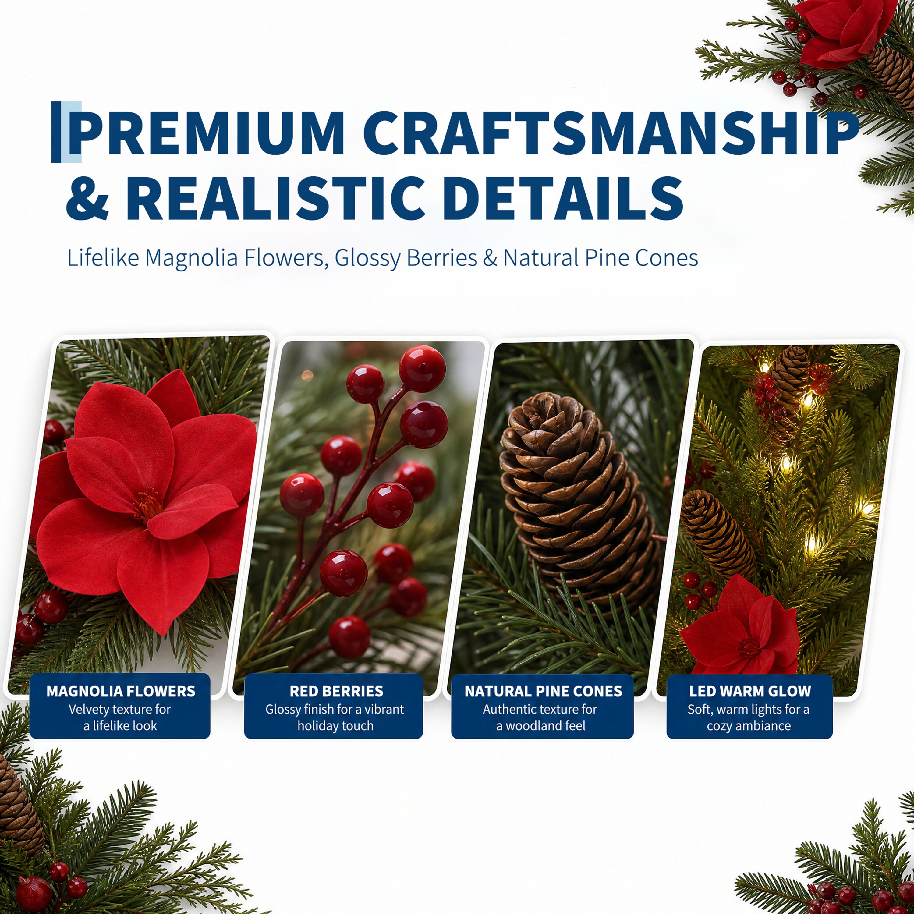 Garvee BPL-CRLBKOJIUD2AQ-K Artificial-Christmas-Garland - View #3