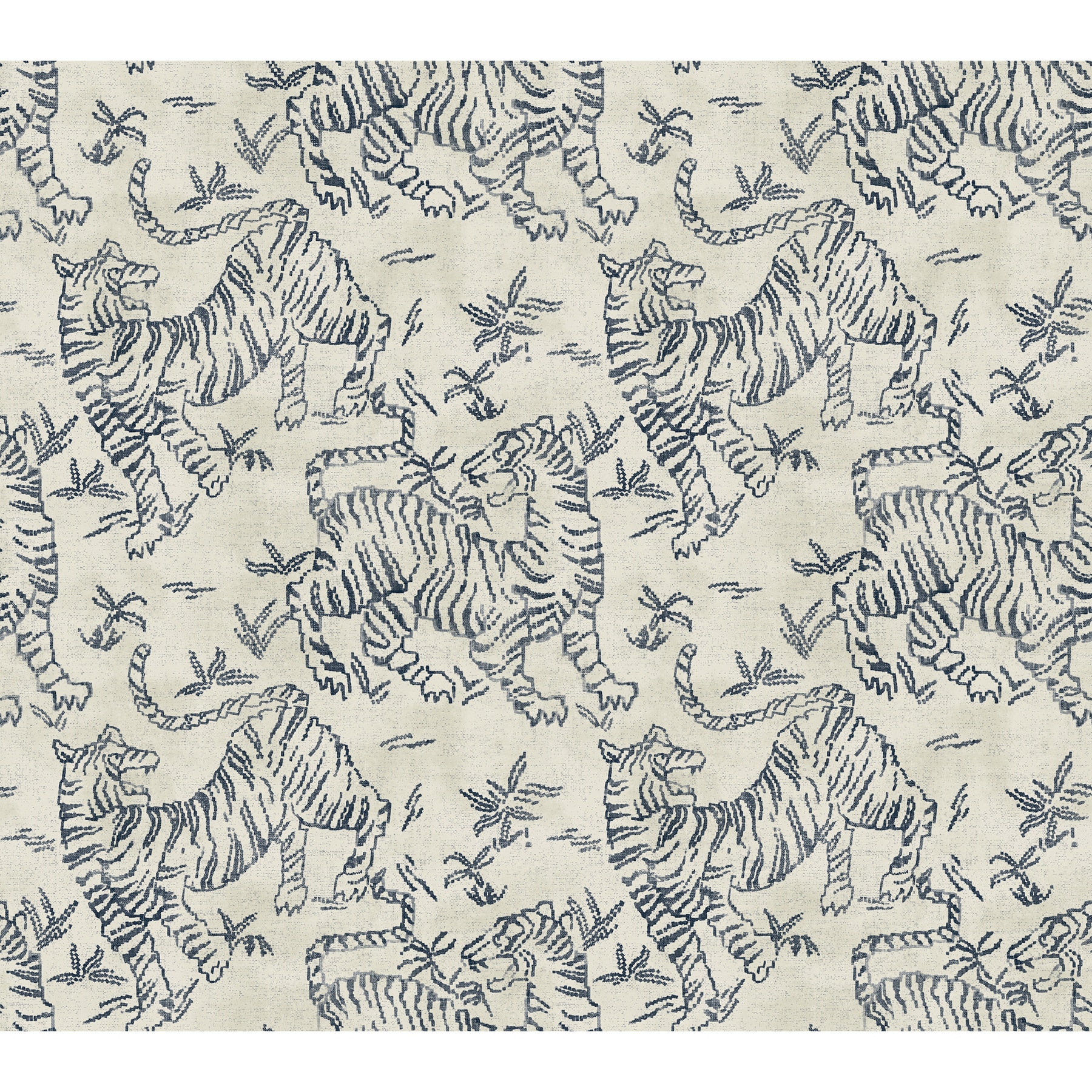 York Wallcoverings Lemieux et Cie Signature 60.8-sq ft Indigo Non-woven Novelty Unpasted Wallpaper