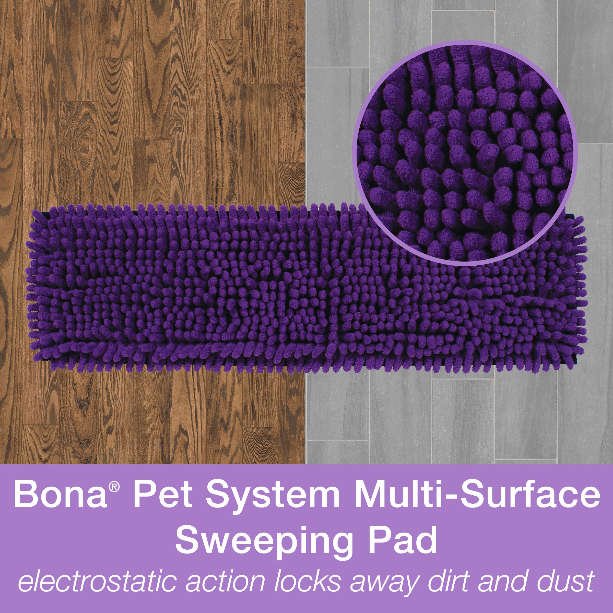 Bona® Pet System Premium Pet Microfiber Mop for Multi-Surface Floors