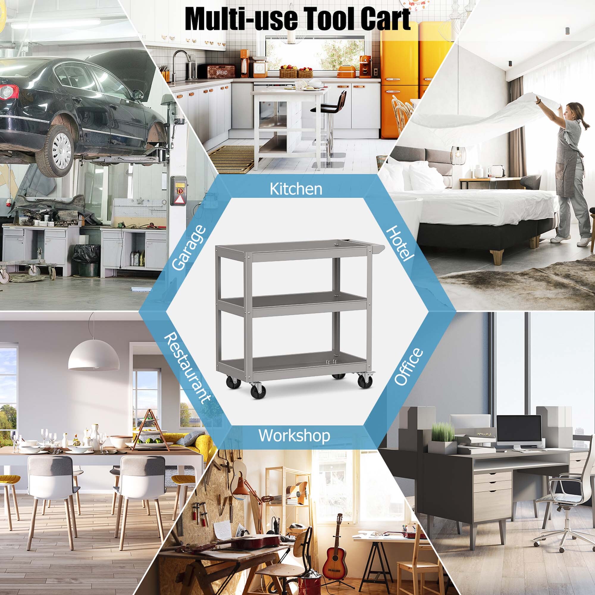Costway CSHY006340 Utility-Carts - View #4