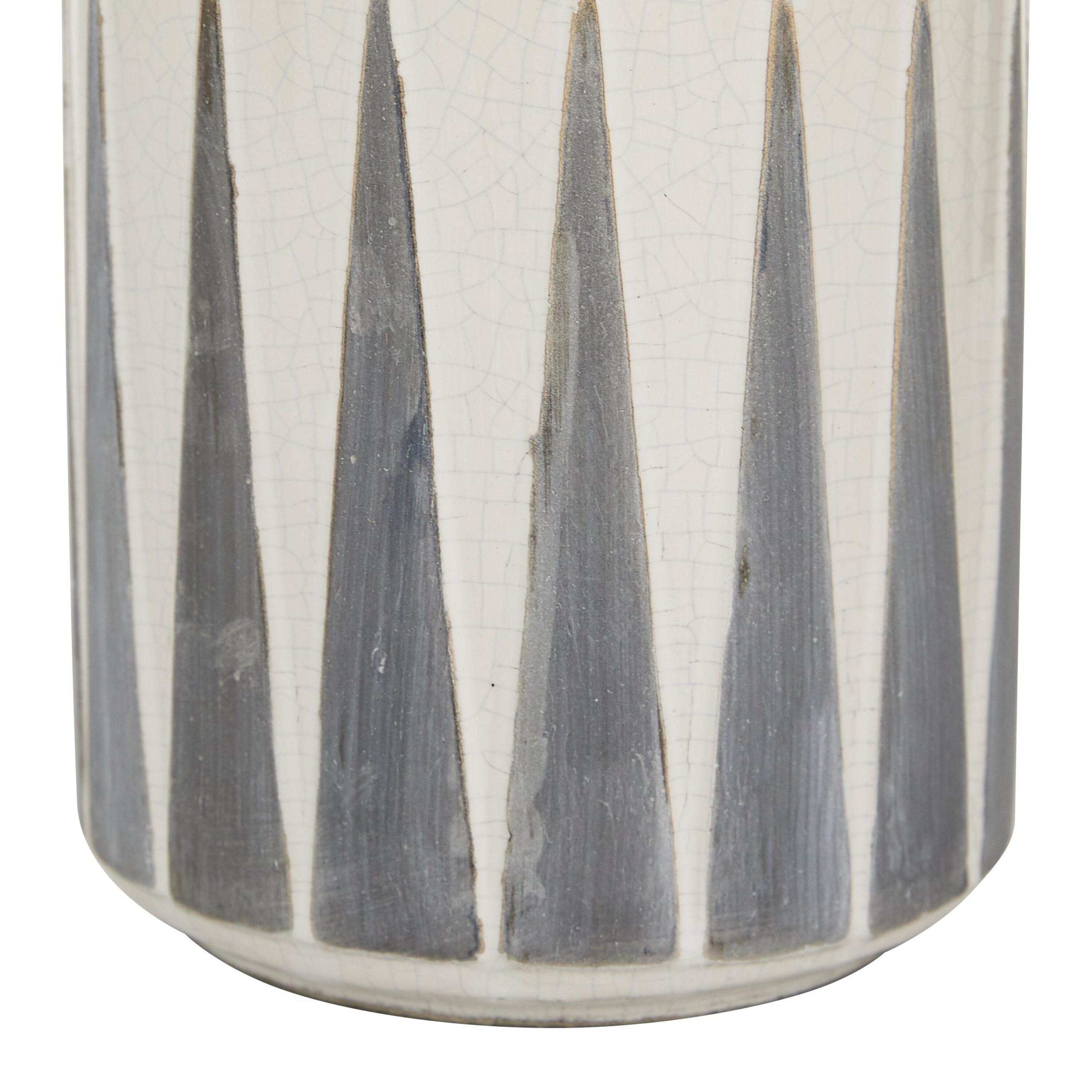 Elegant Dove Gray Ceramic Bouquet Vase 13''