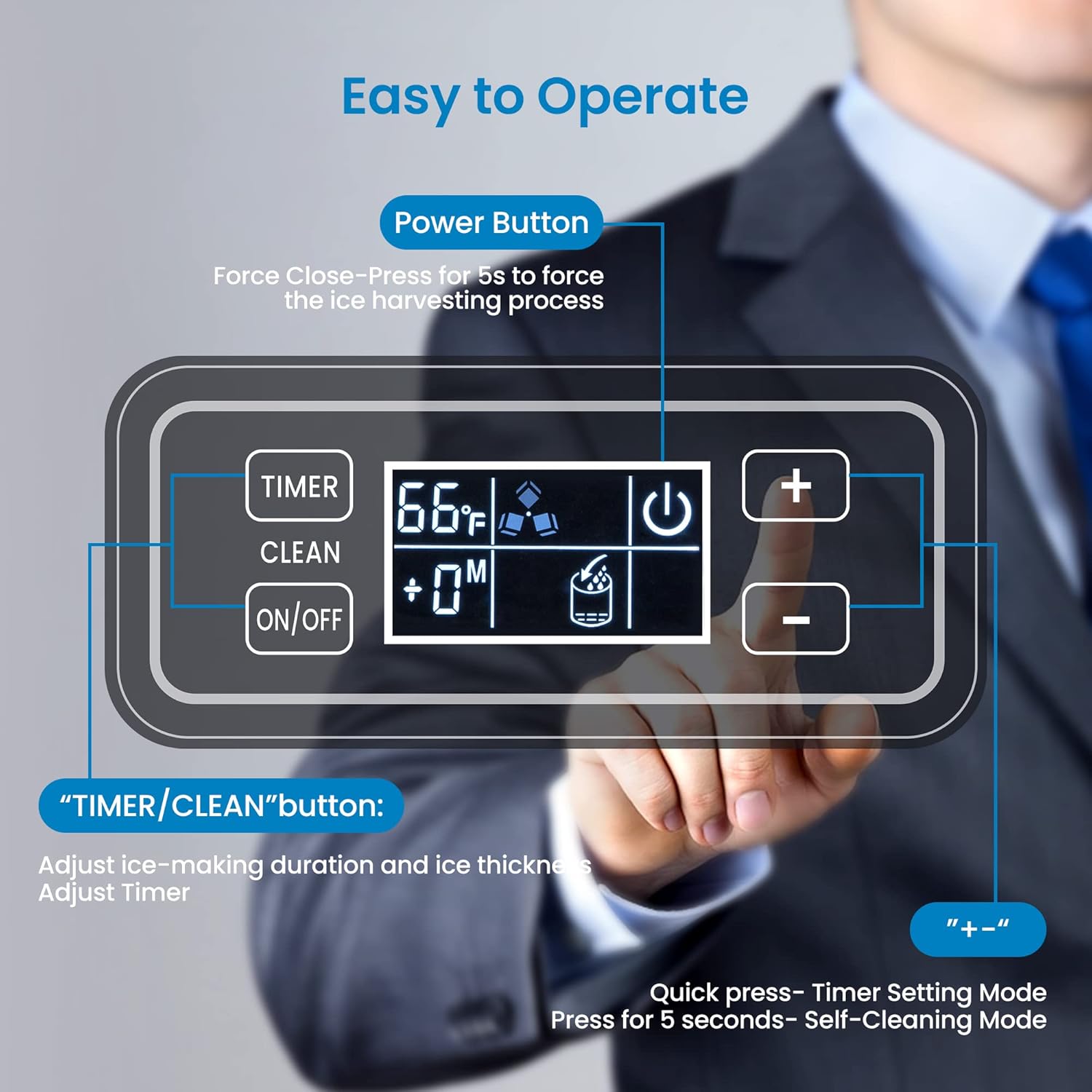 Qeetex LHF-ZBJ-PHO-0X7QNH6K Commercial-Ice-Makers - View #3