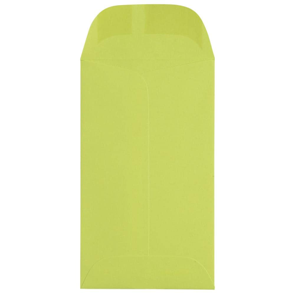 2 1/2 x 4 1/4 50/Pack Ultra Lime Green JAM PAPER #3 Coin Business Colored Envelopes