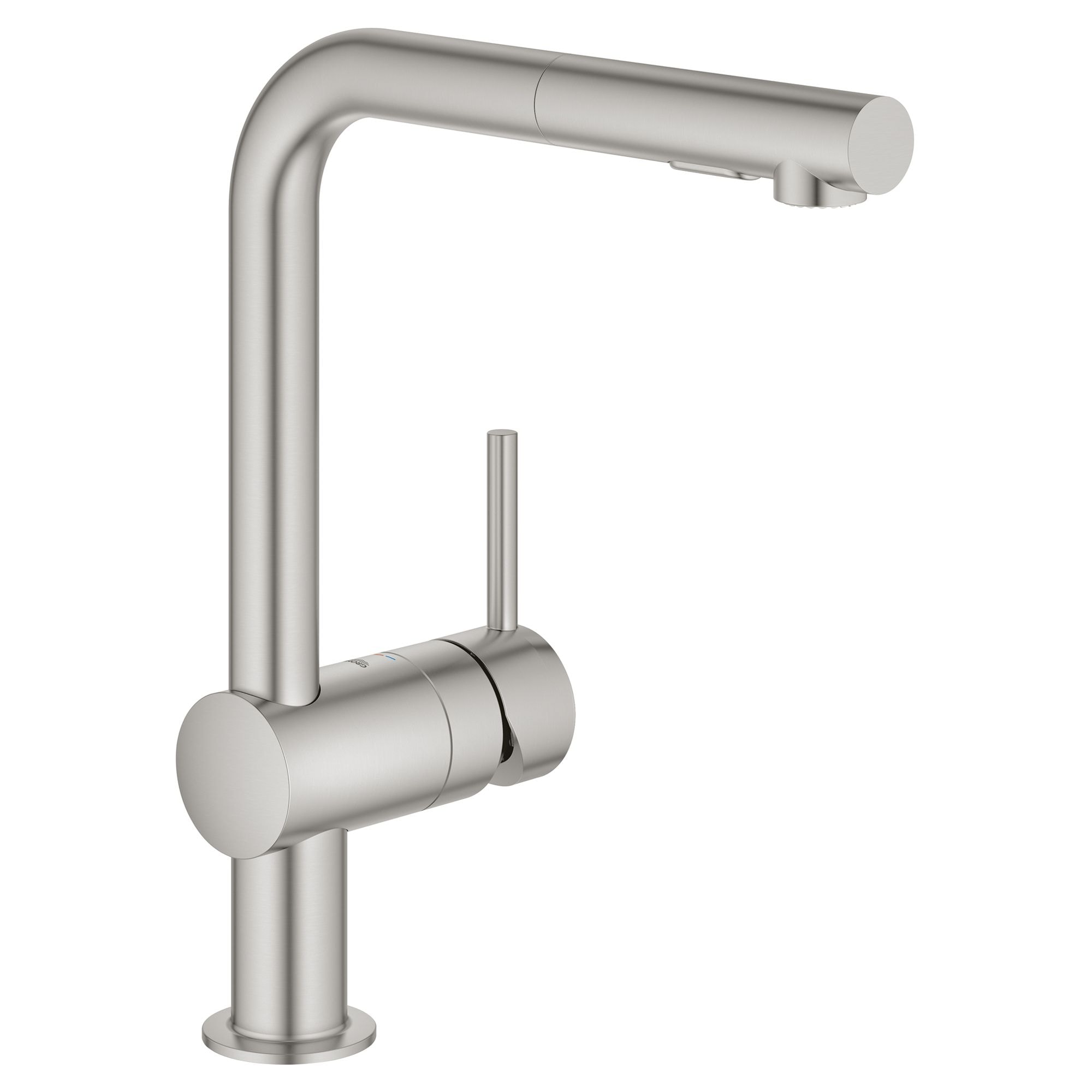 knecht minstens Blij GROHE Minta Supersteel Single Handle Pull-out Kitchen Faucet in the Kitchen  Faucets department at Lowes.com