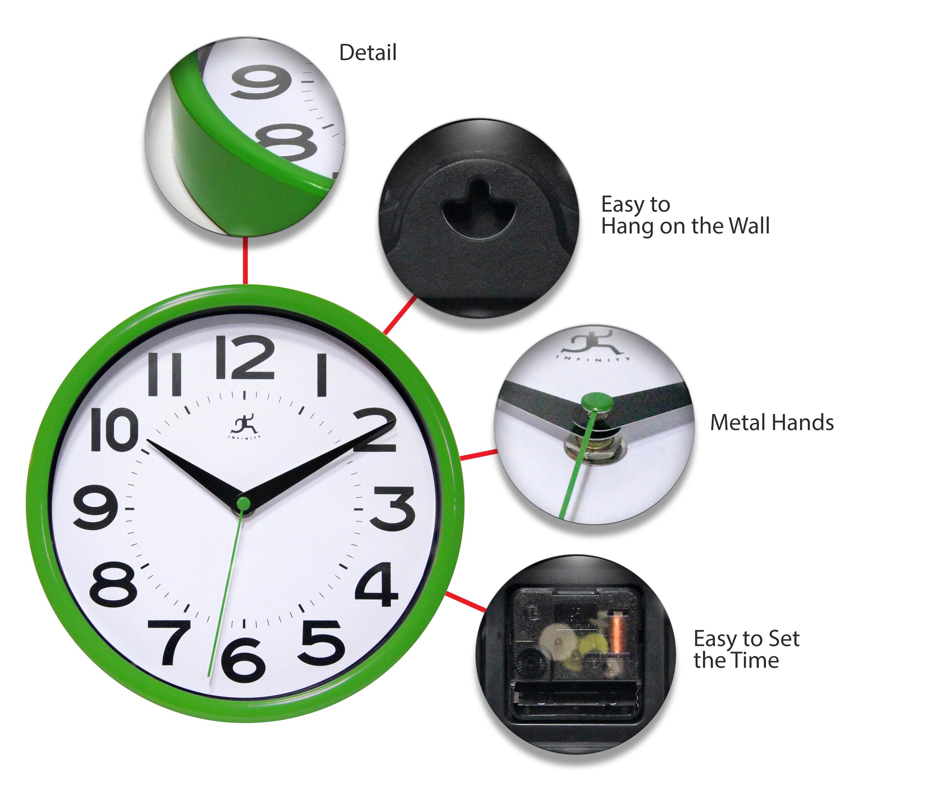 Infinity Instruments 14220GR-3364 Indoor-Outdoor-Clocks - View #4