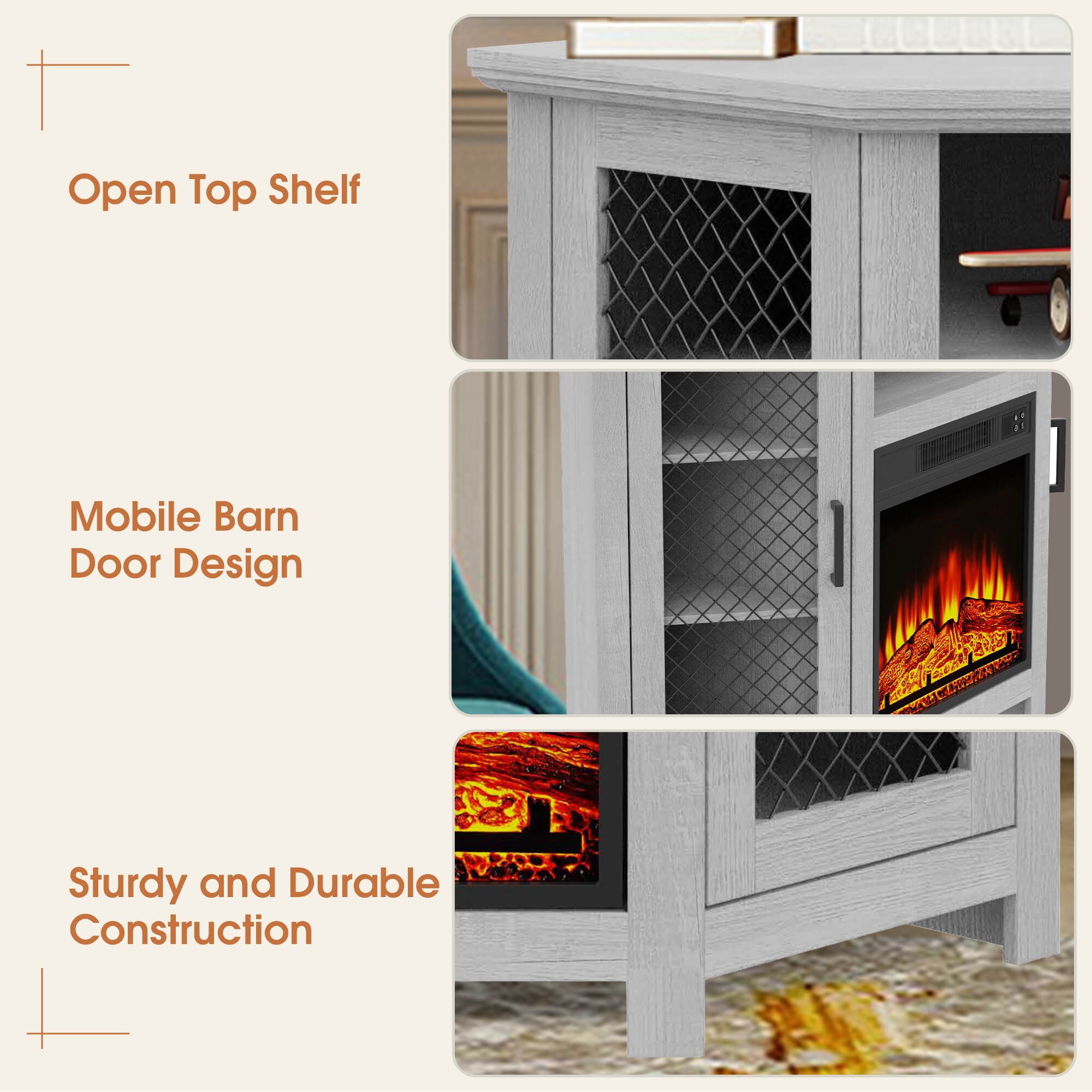IHOMEadore BBHA220-47-18G-STG Electric-Fireplaces - View #7