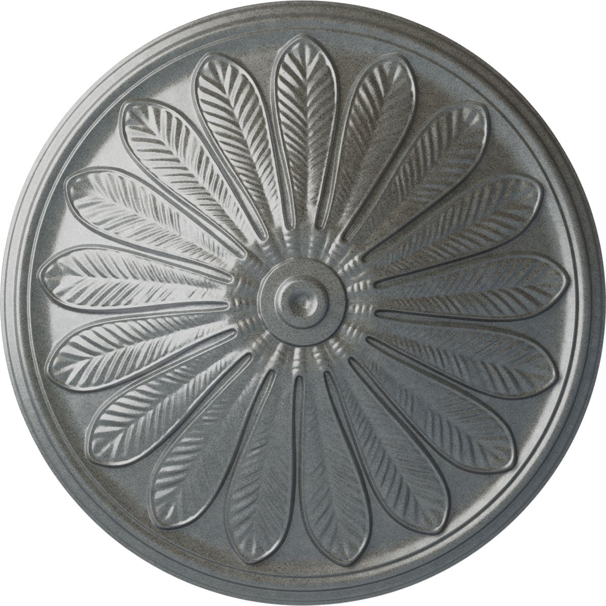 Ekena Millwork CM25BRPLS Brontes 25.5-in W x 25.5-in L Painted Platinum Polyurethane Whole Ceiling Medallion