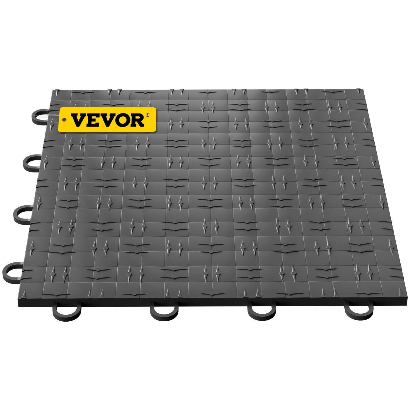 VEVOR 12-in x 12-in Diamond Polypropylene Interlocking Garage Floor ...