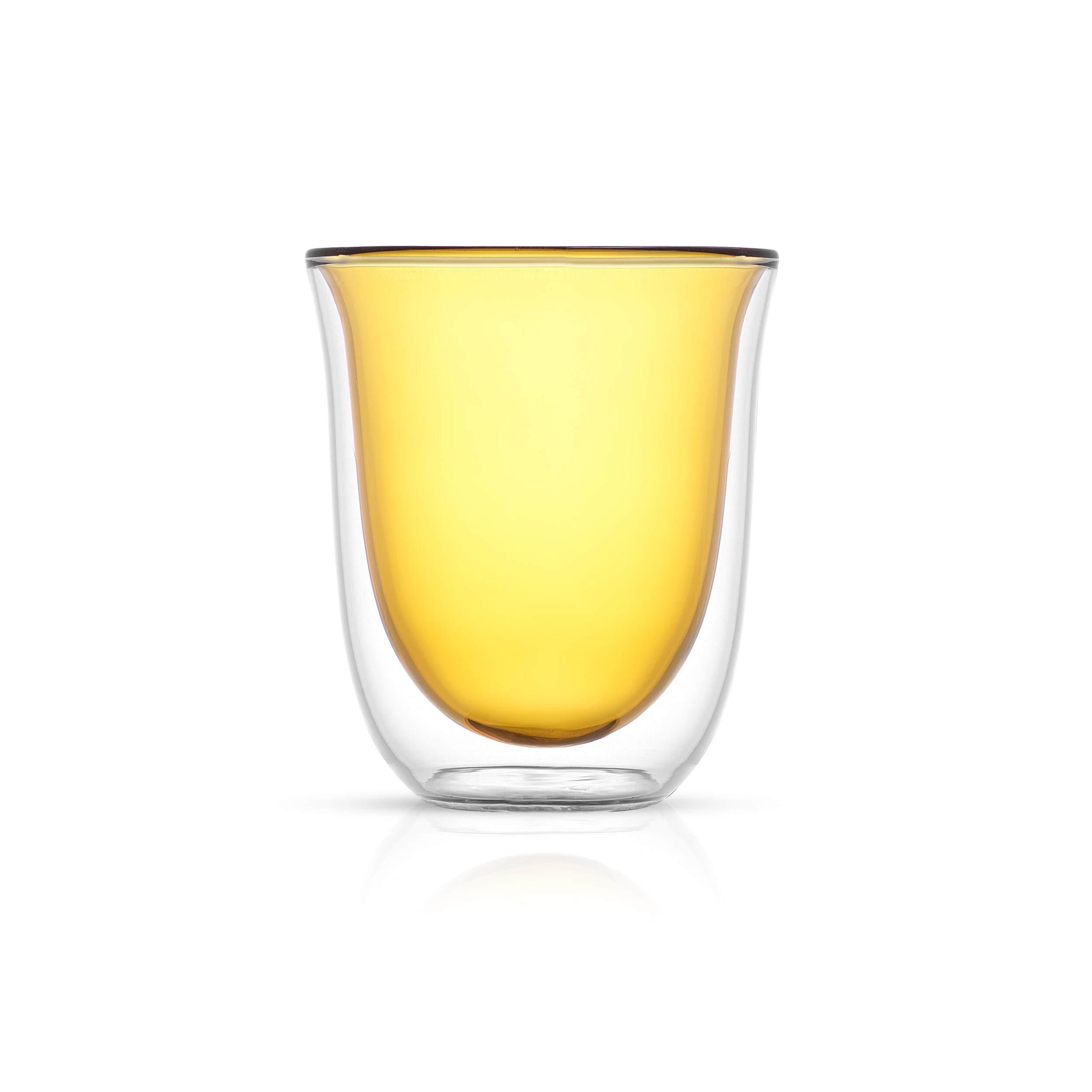 JoyJolt Spike 13.5-fl oz Glass Amber Goblet Set of: 4 in the Drinkware  department at