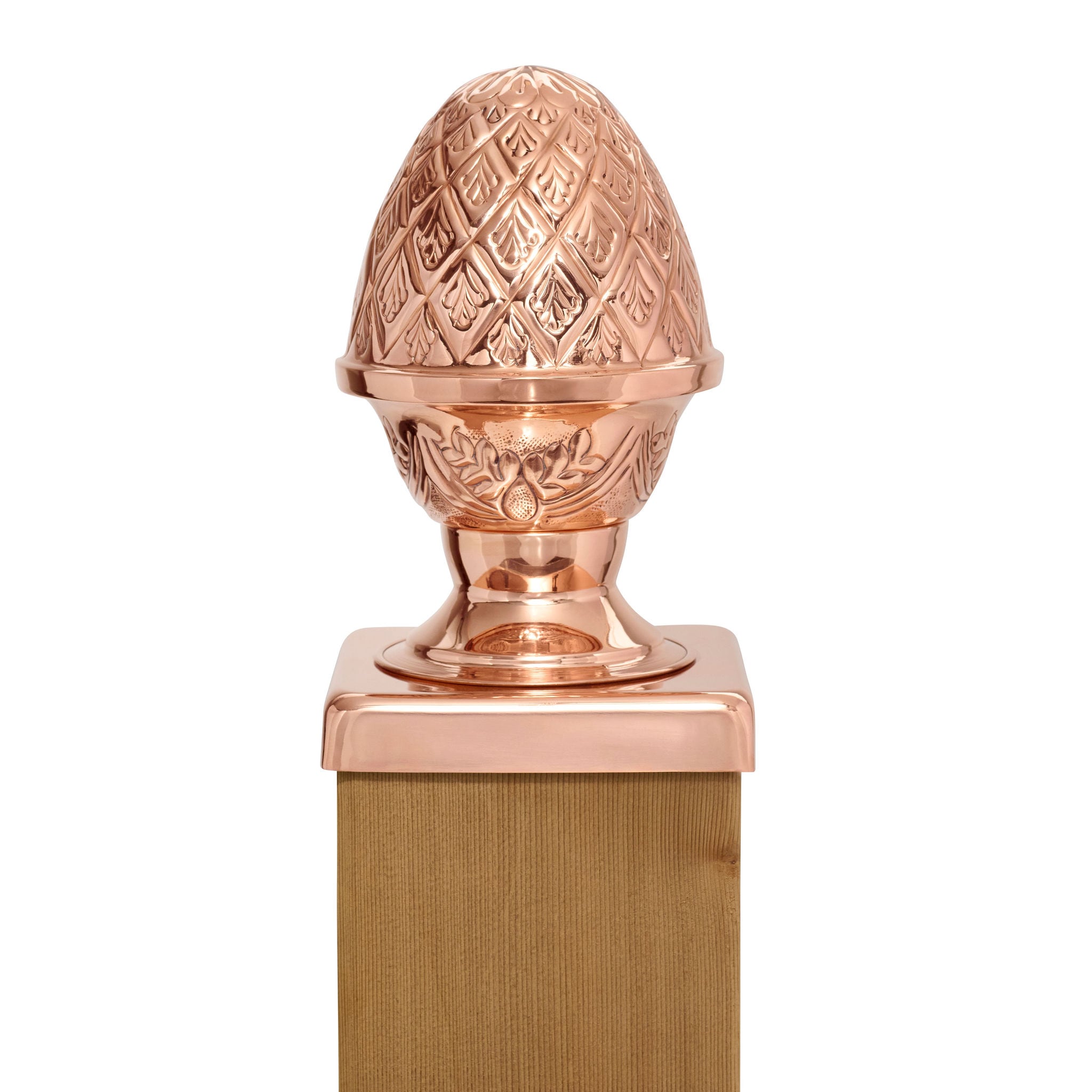 PERMAKAP 6-in x 6-in Pineapple Solid Polished Copper Deck Post Cap