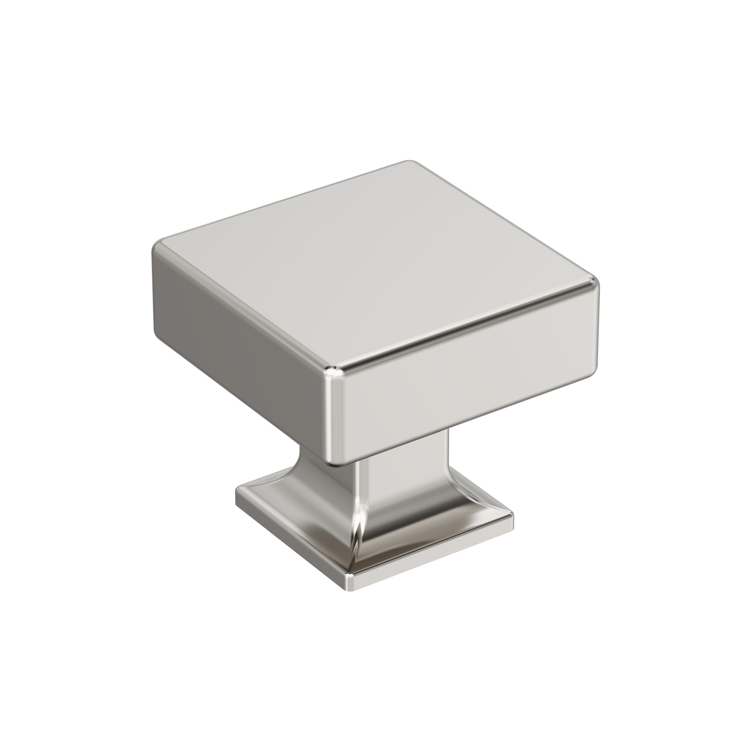 Amerock BP37440PN Lintel 1-1/4-in Polished Nickel Square Transitional Cabinet Knob
