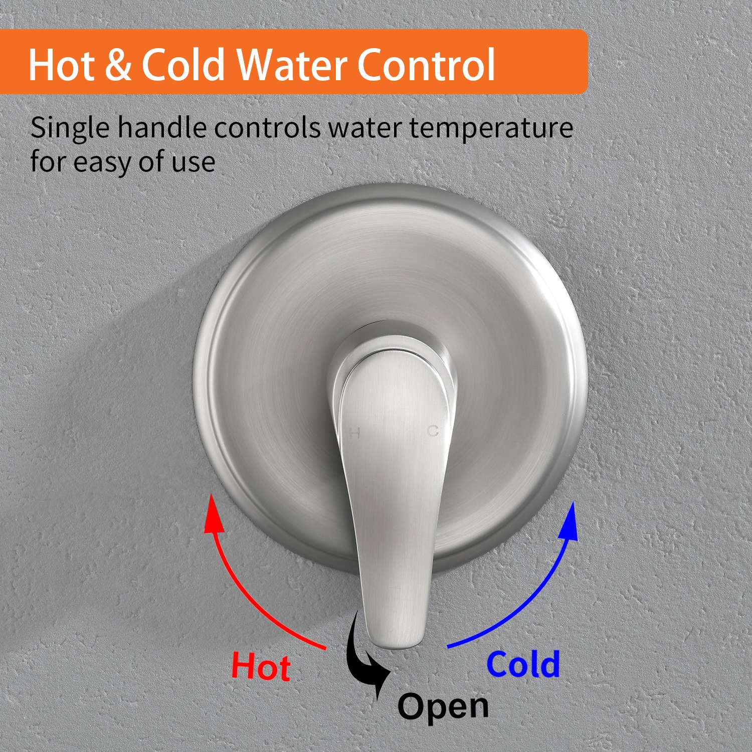 WELLFOR YBT1204HNS Showerhead-Bar-Panels - View #7