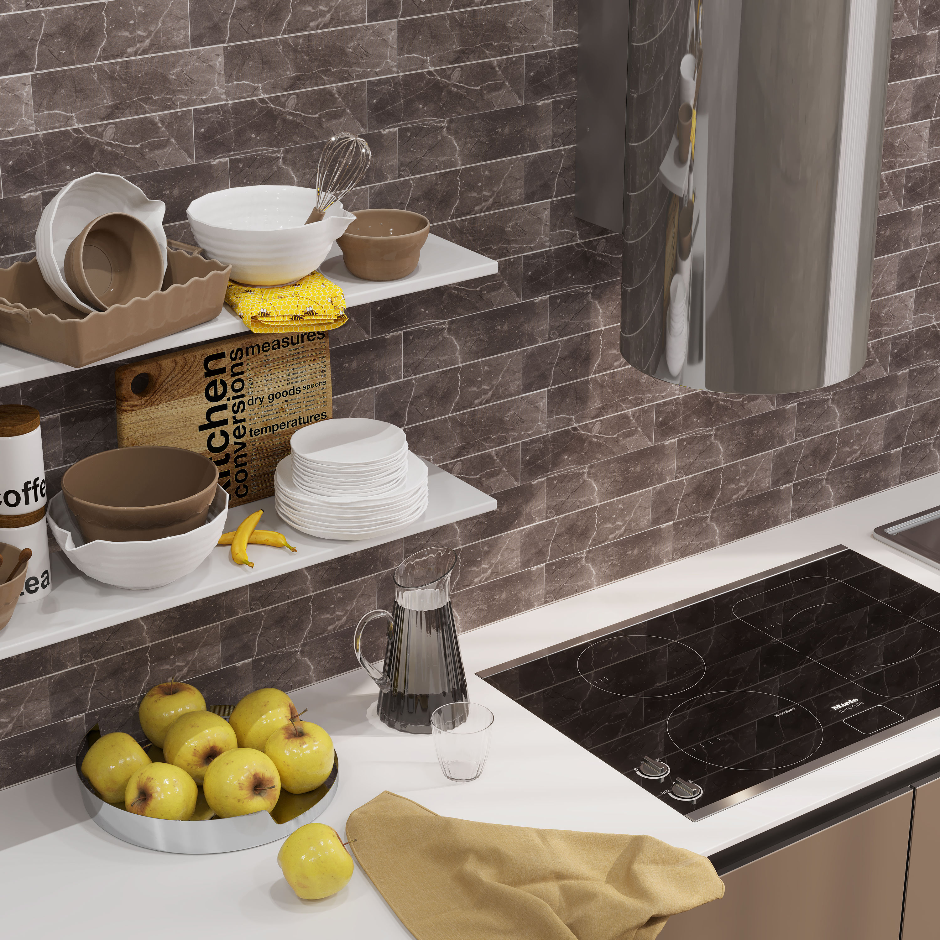 Black Natural Stone Peel and Stick Mosaic Tile