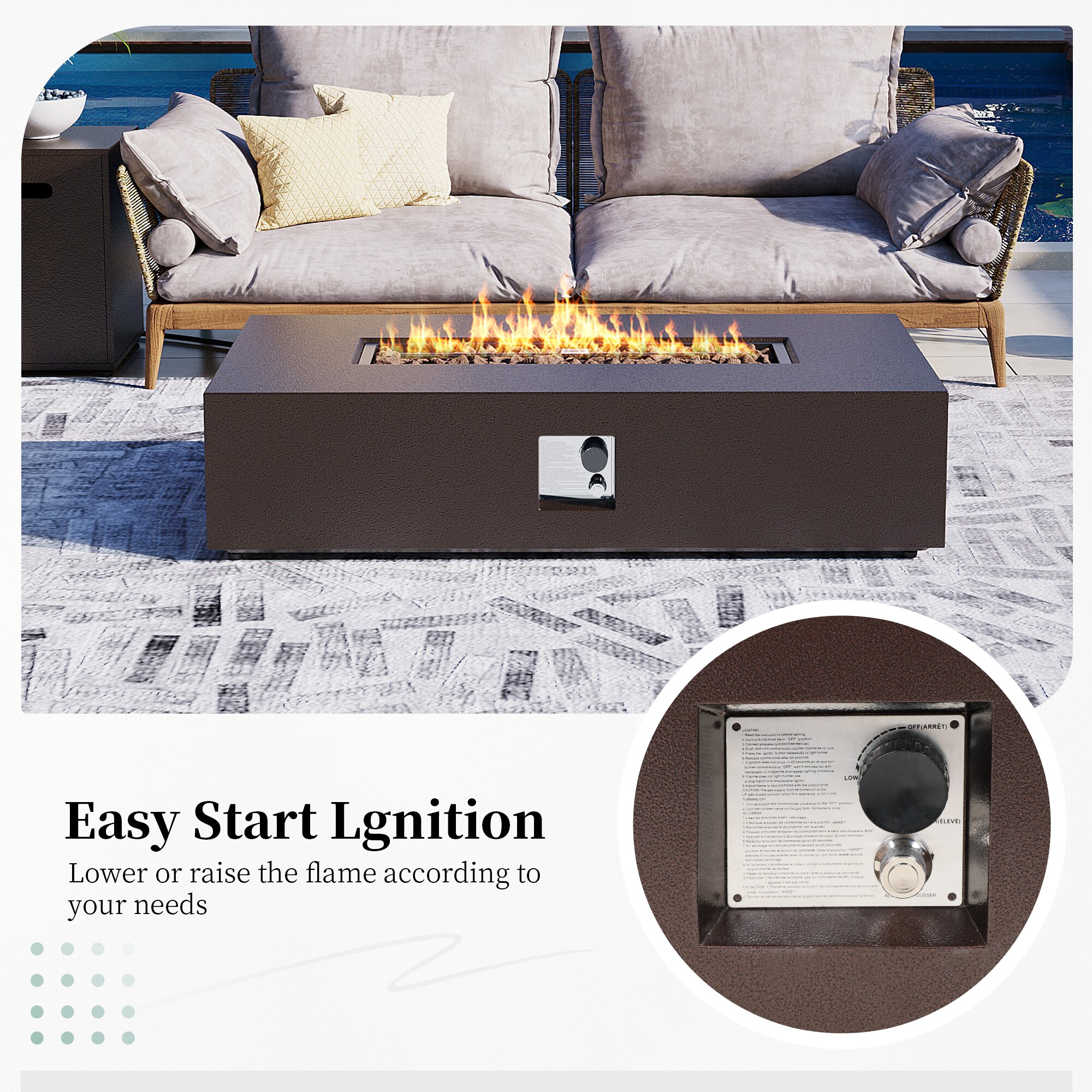 Patio Watcher 56TP-BROWN-KDWST Outdoor-Gas-Firepits - View #5